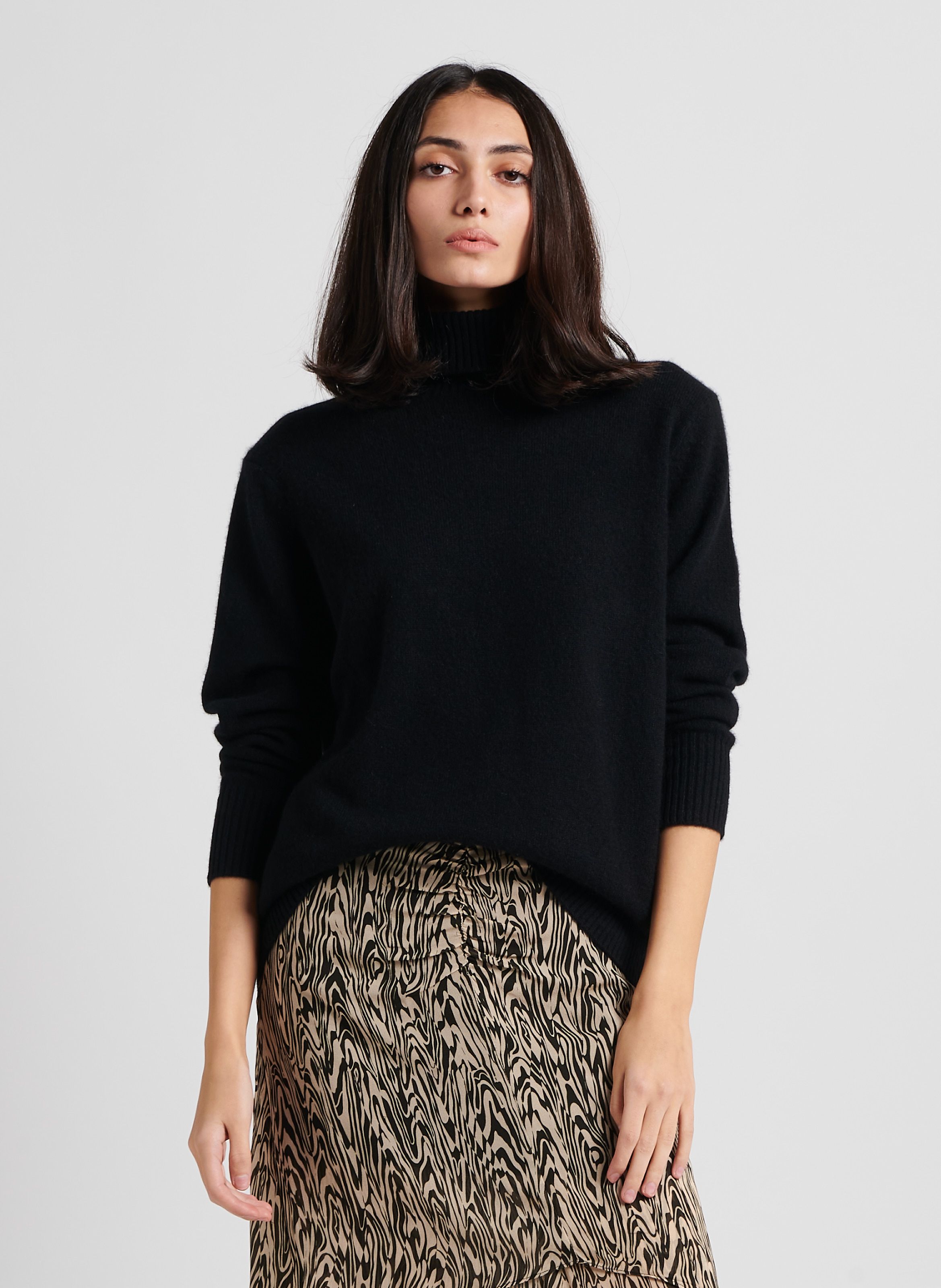 Loose on sale black turtleneck