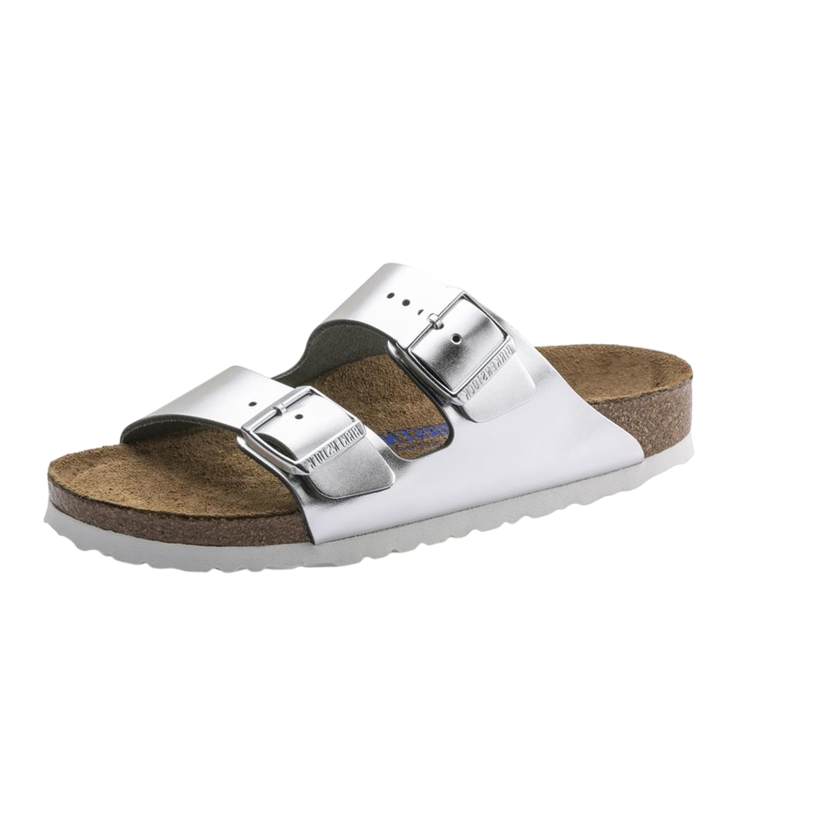 Faux leather sandals BIRKENSTOCK Silver