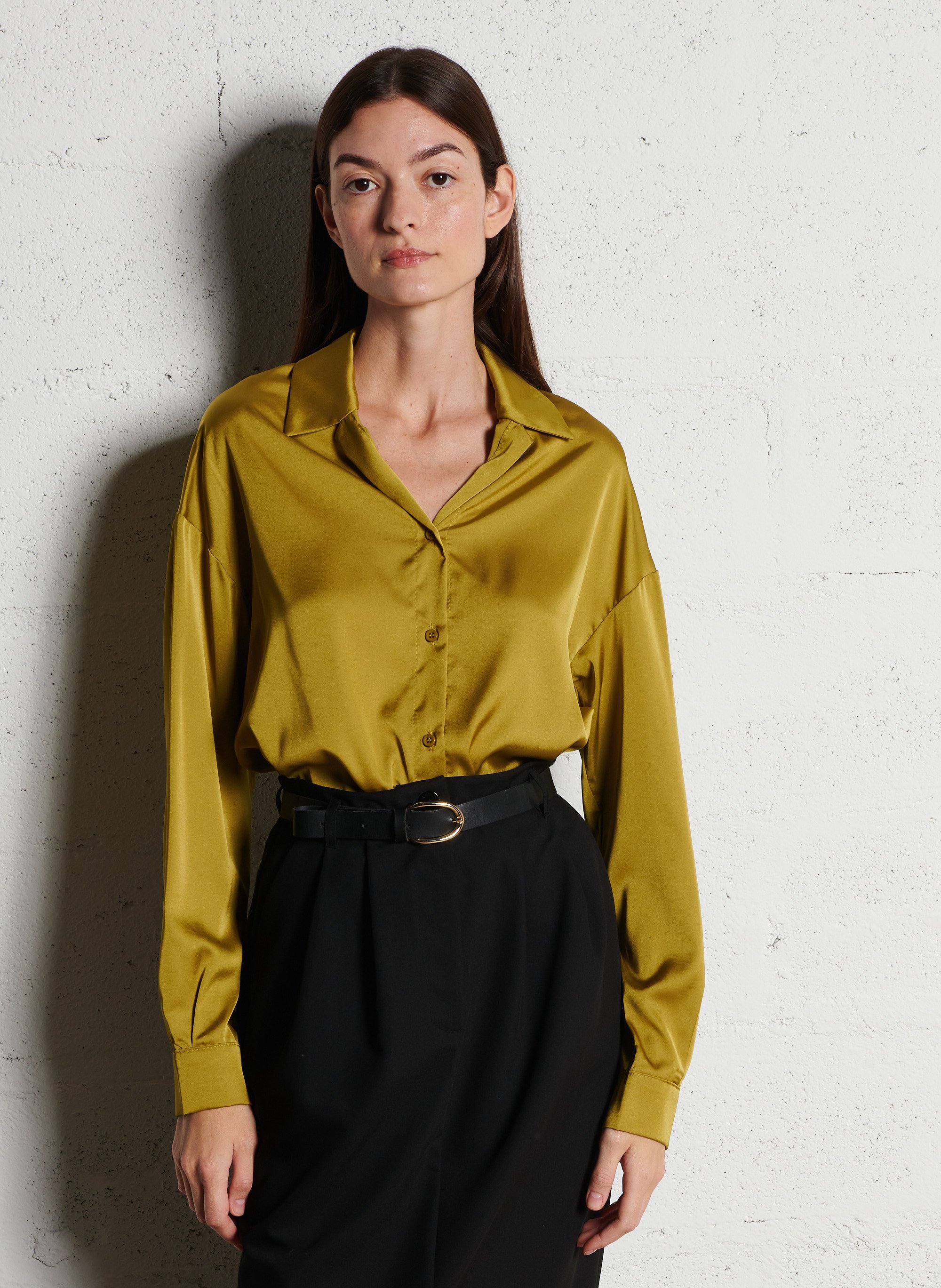 Bedrucktes Hemd mit klassischem Kragen IMPERIAL Gelb