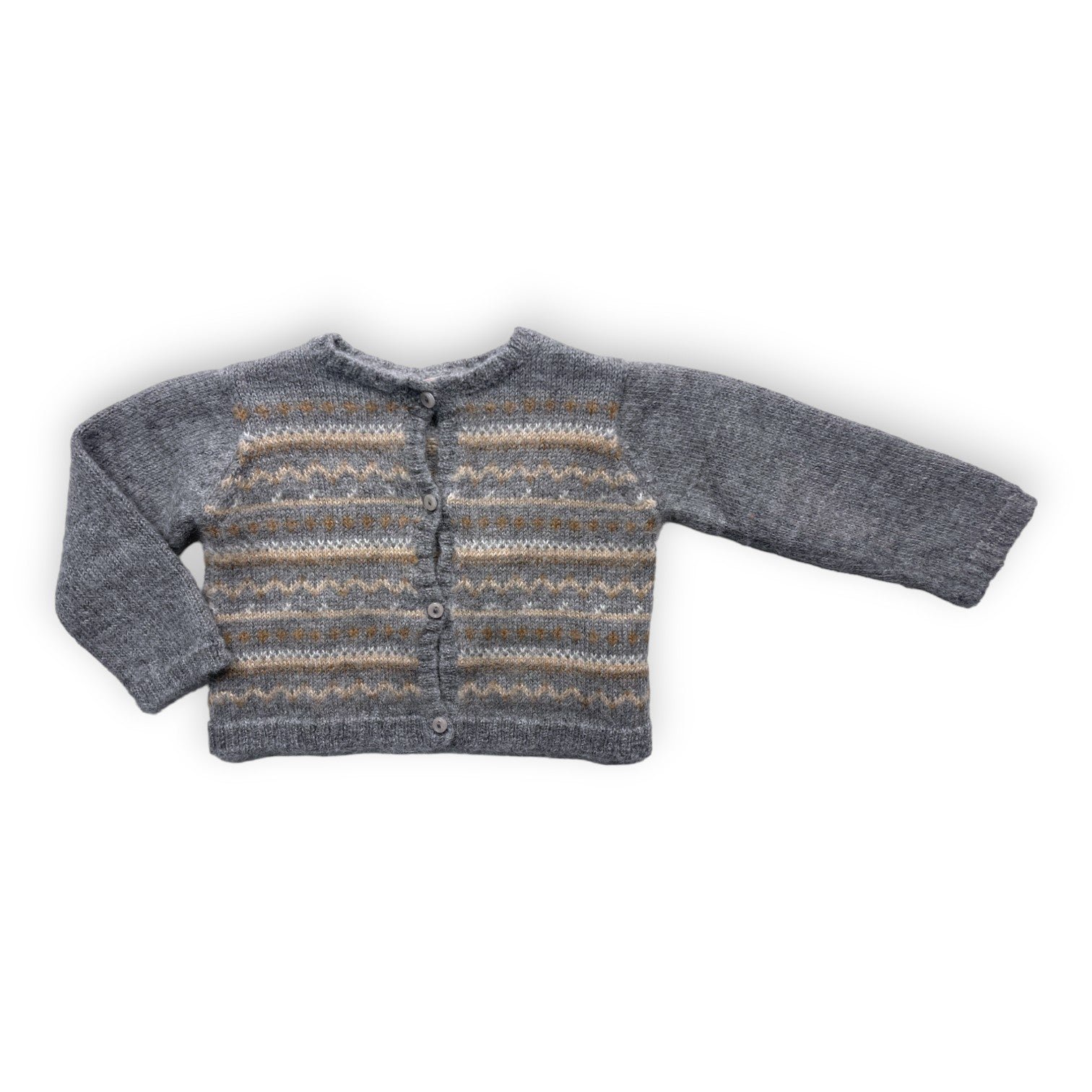 Grey baby cardigan - 18 months BONPOINT - Seconde Main Grey