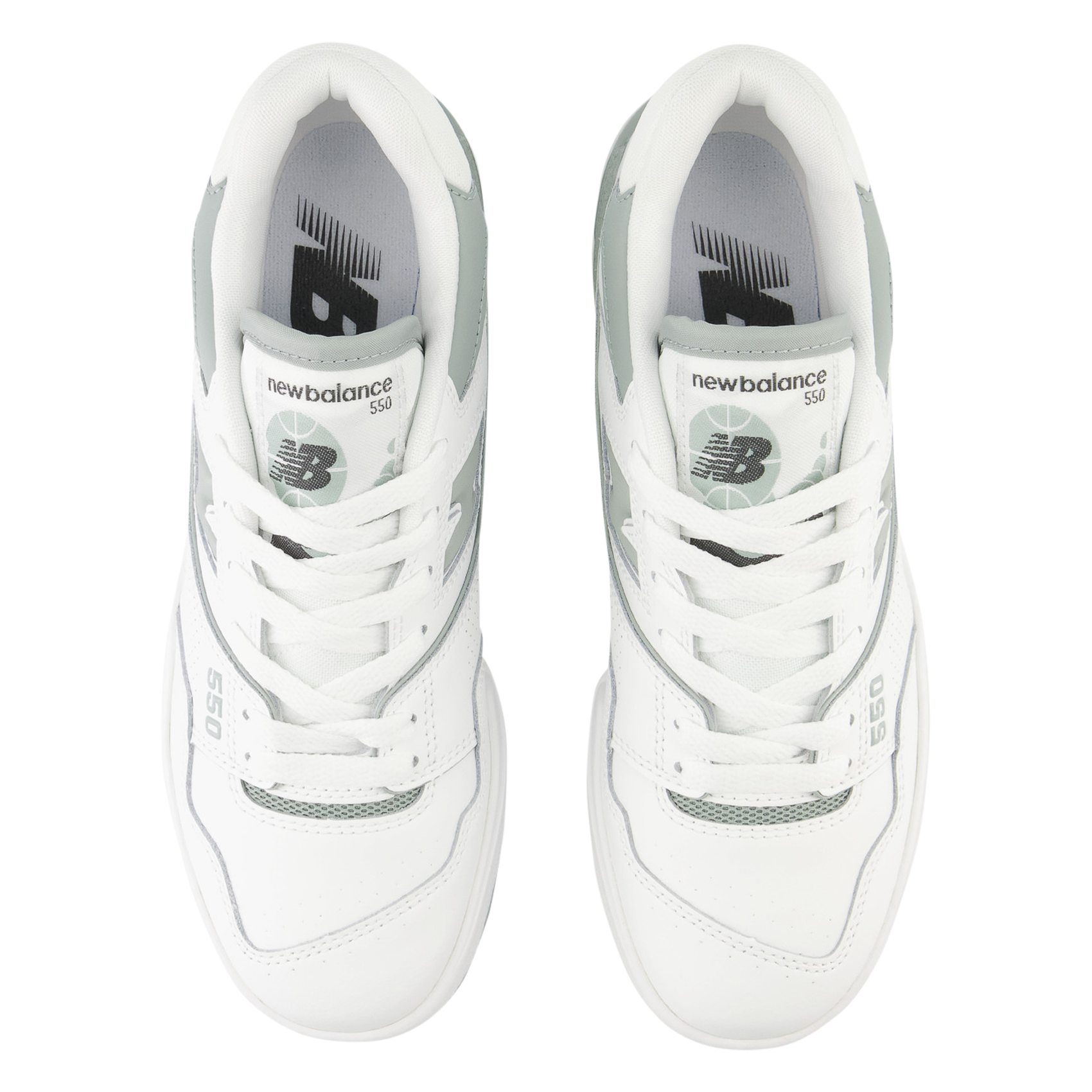 Low-top leather mix sneakers NEW BALANCE White