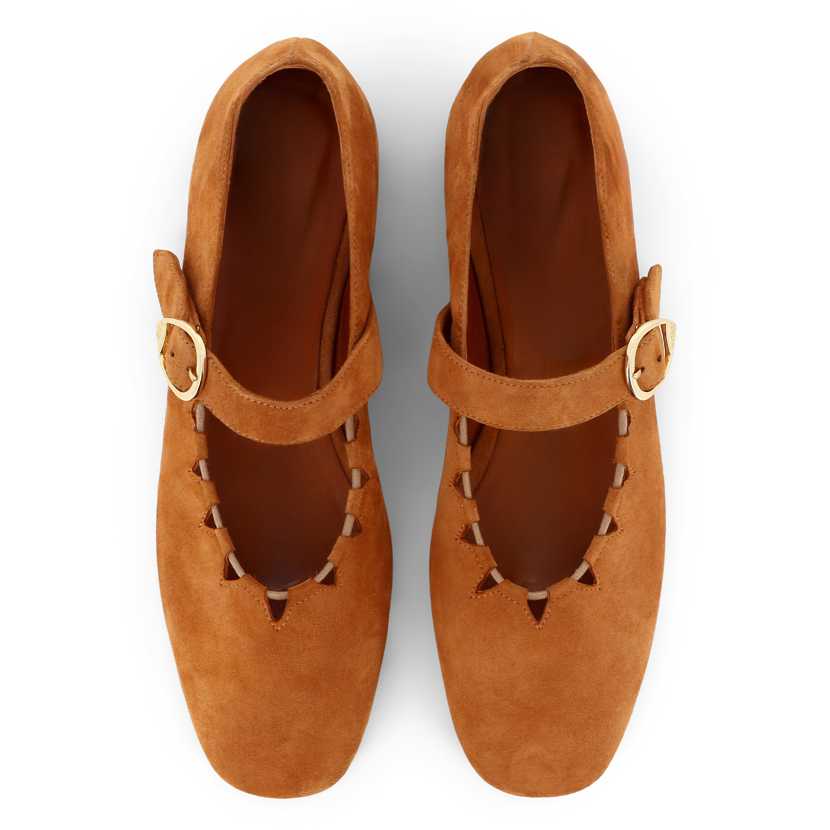 Ballerine in pelle scamosciata Beige