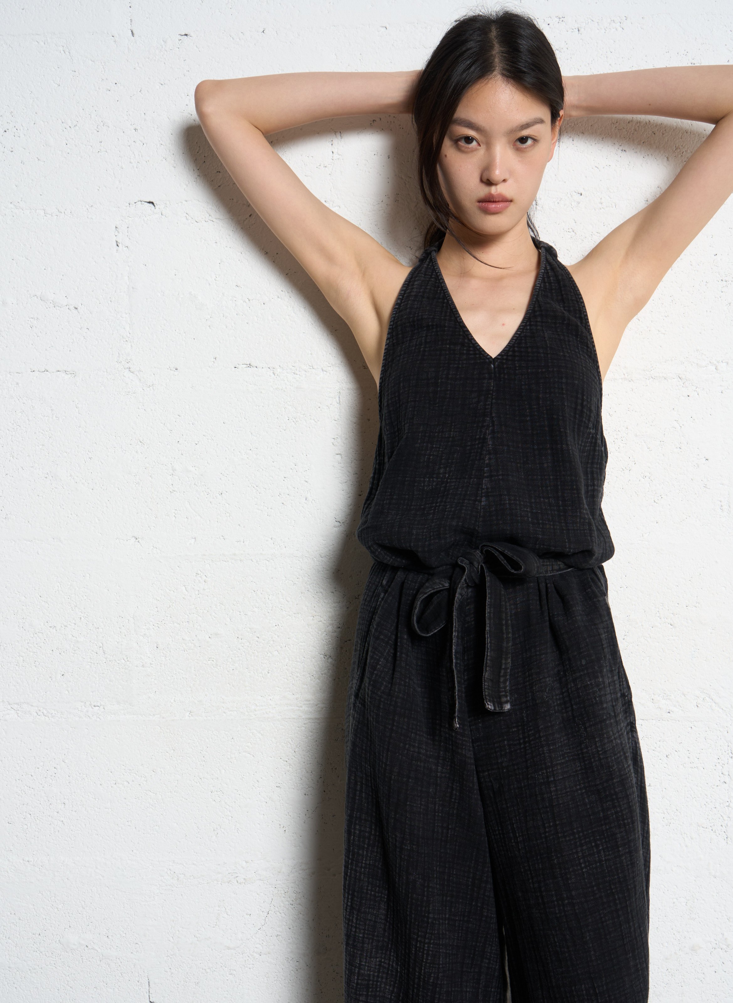 Combinaison droite en coton IKKS Gris