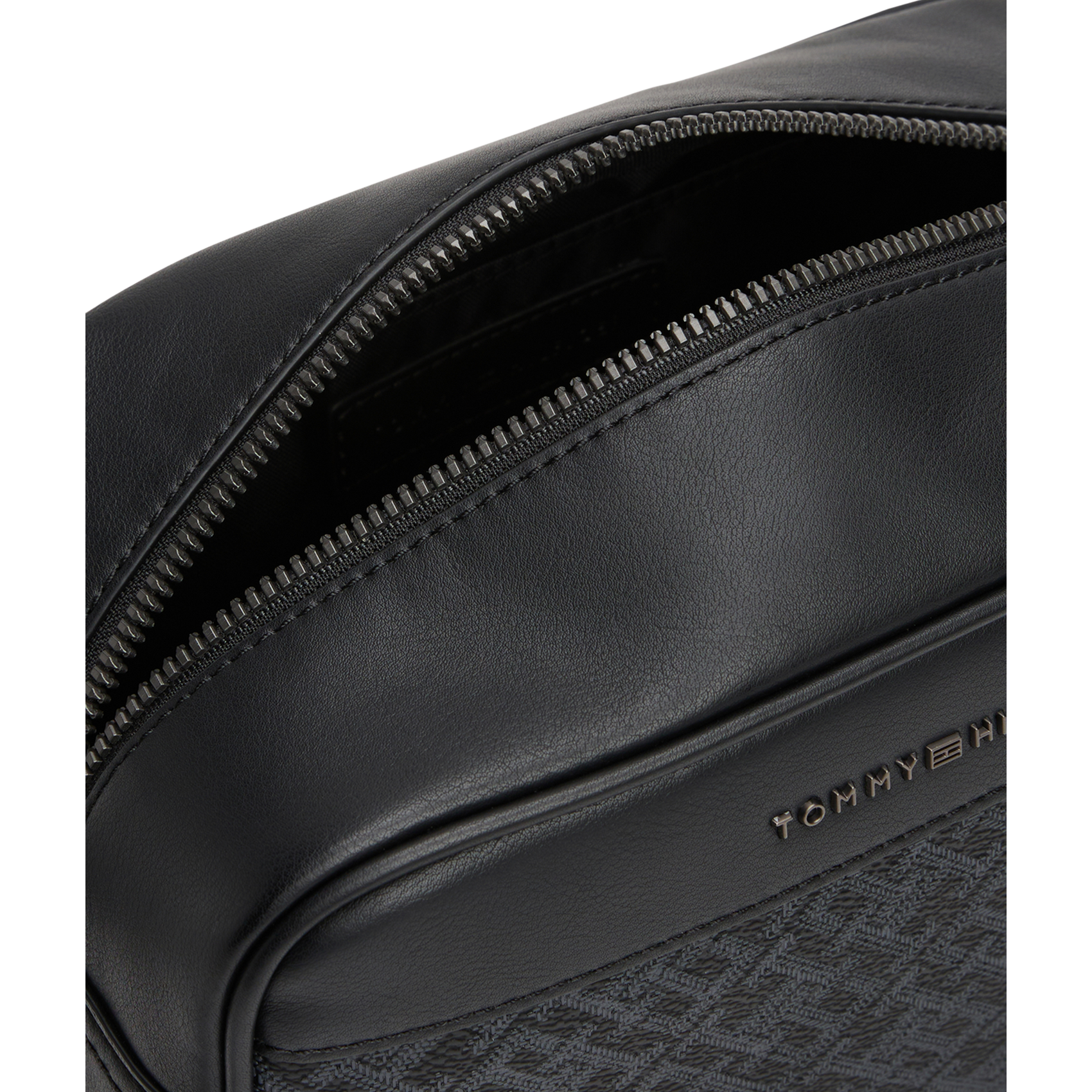 Pochette zippée en jacquard TOMMY HILFIGER Noir
