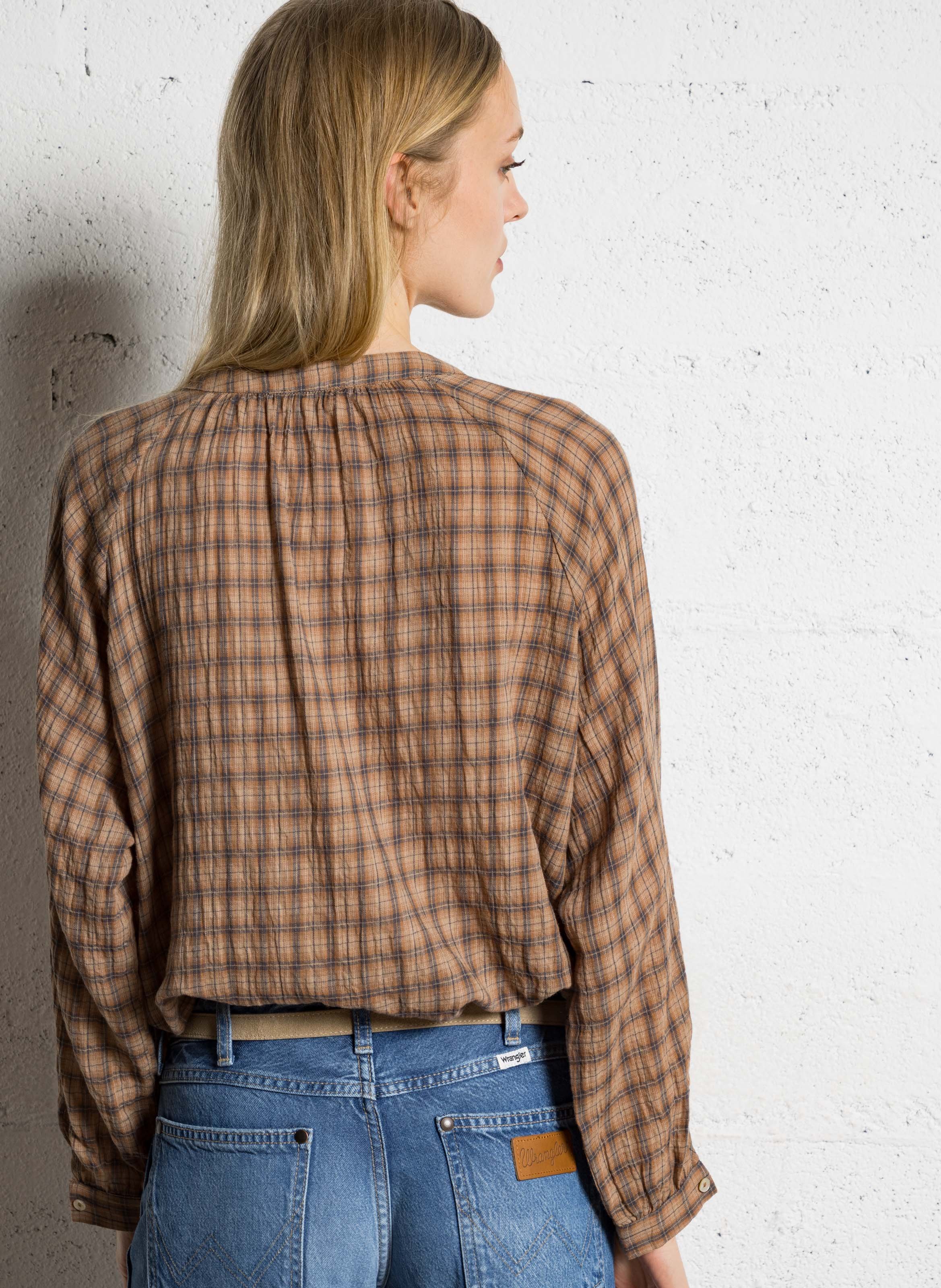 Oversize-Hemd aus Baumwollmix JC SOPHIE Braun