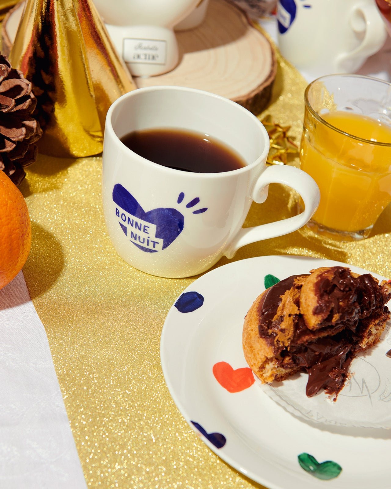 The heart good night mug EMOI EMOI Blue