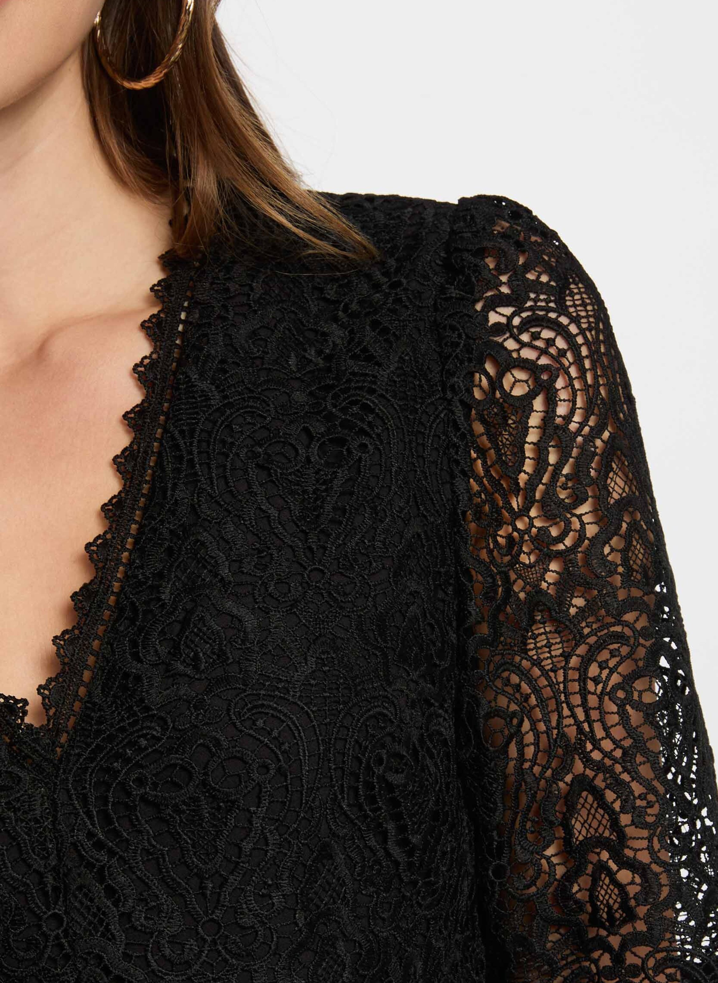 Korte jurk met V-hals MORGAN Black