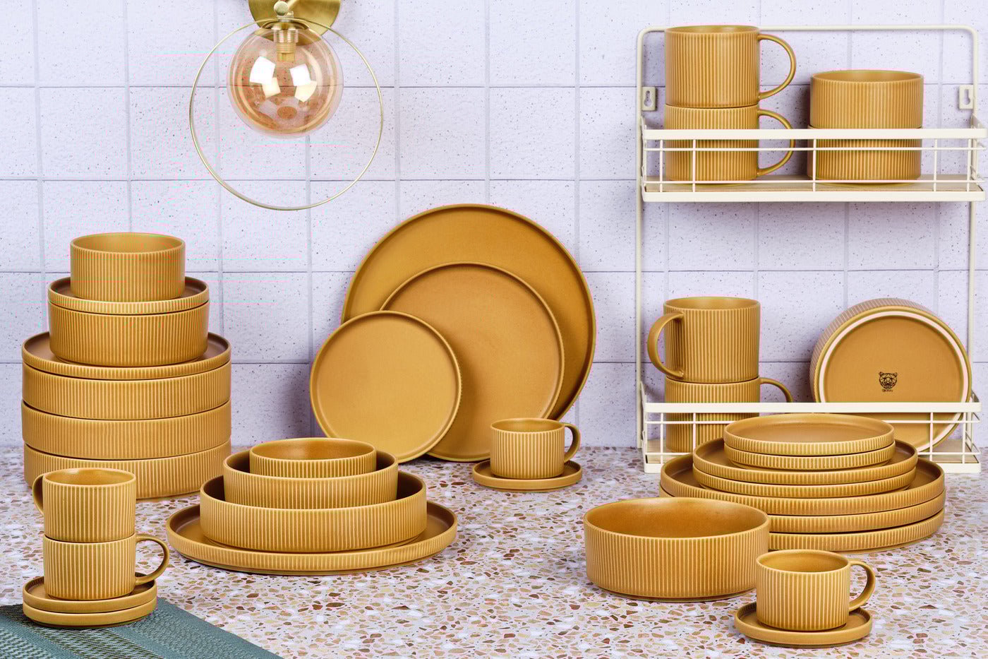Complete Scandi set - 36 pieces - ochre BJORN Yellow