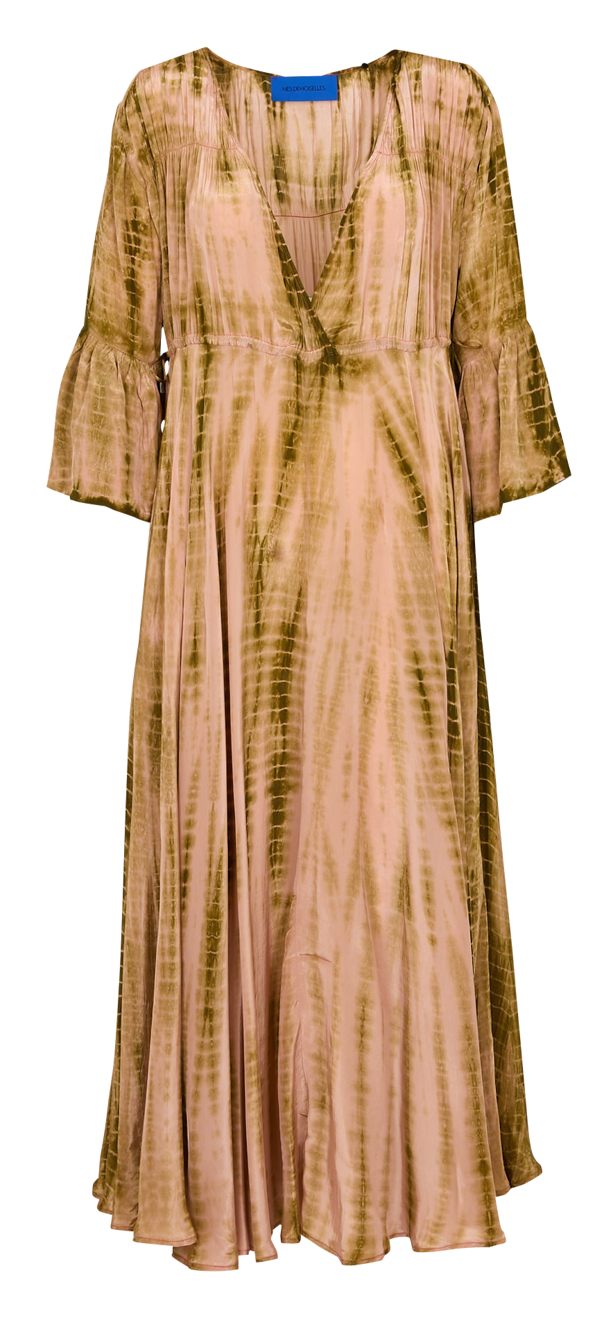 Robe longue col v imprimée MES DEMOISELLES Multicolore