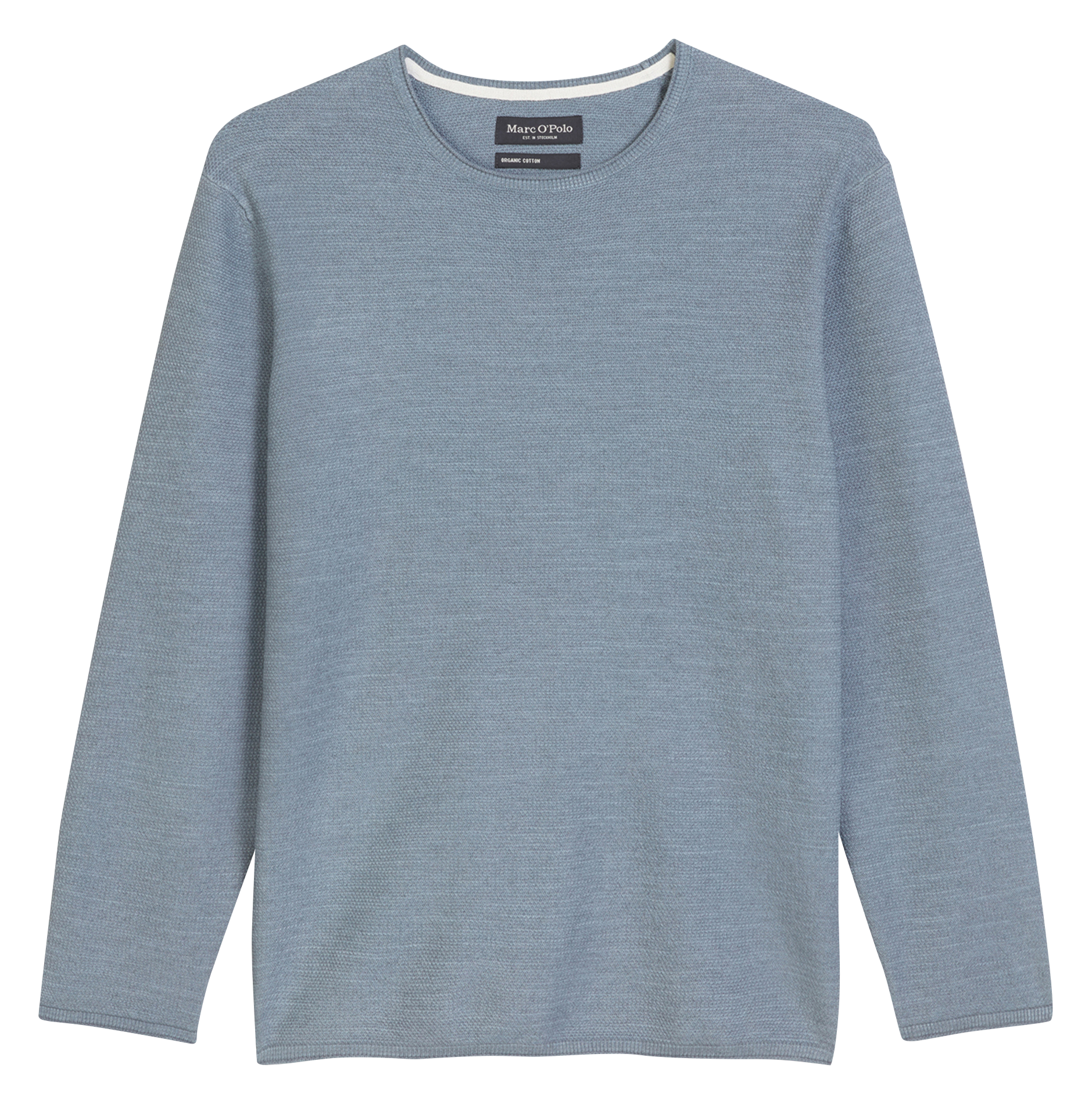 Pull col rond en coton MARC O'POLO Bleu