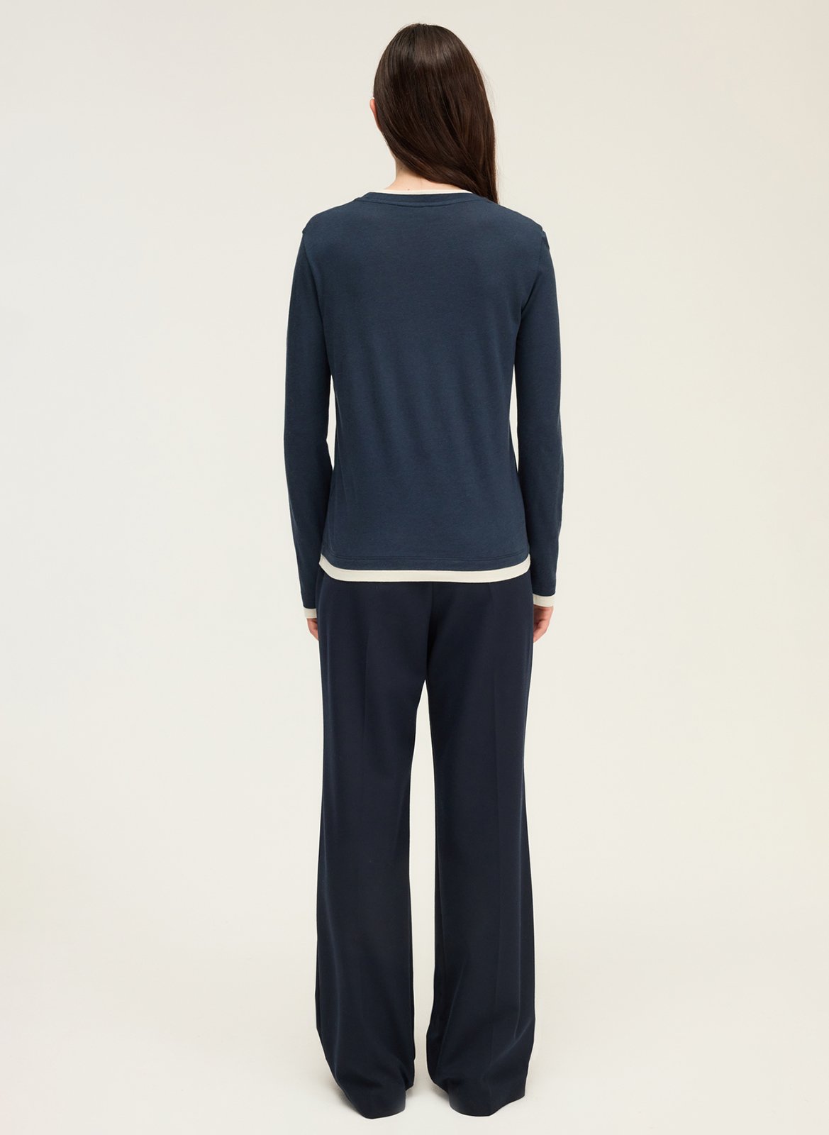 Straight cotton-blend T-shirt PABLO Blue