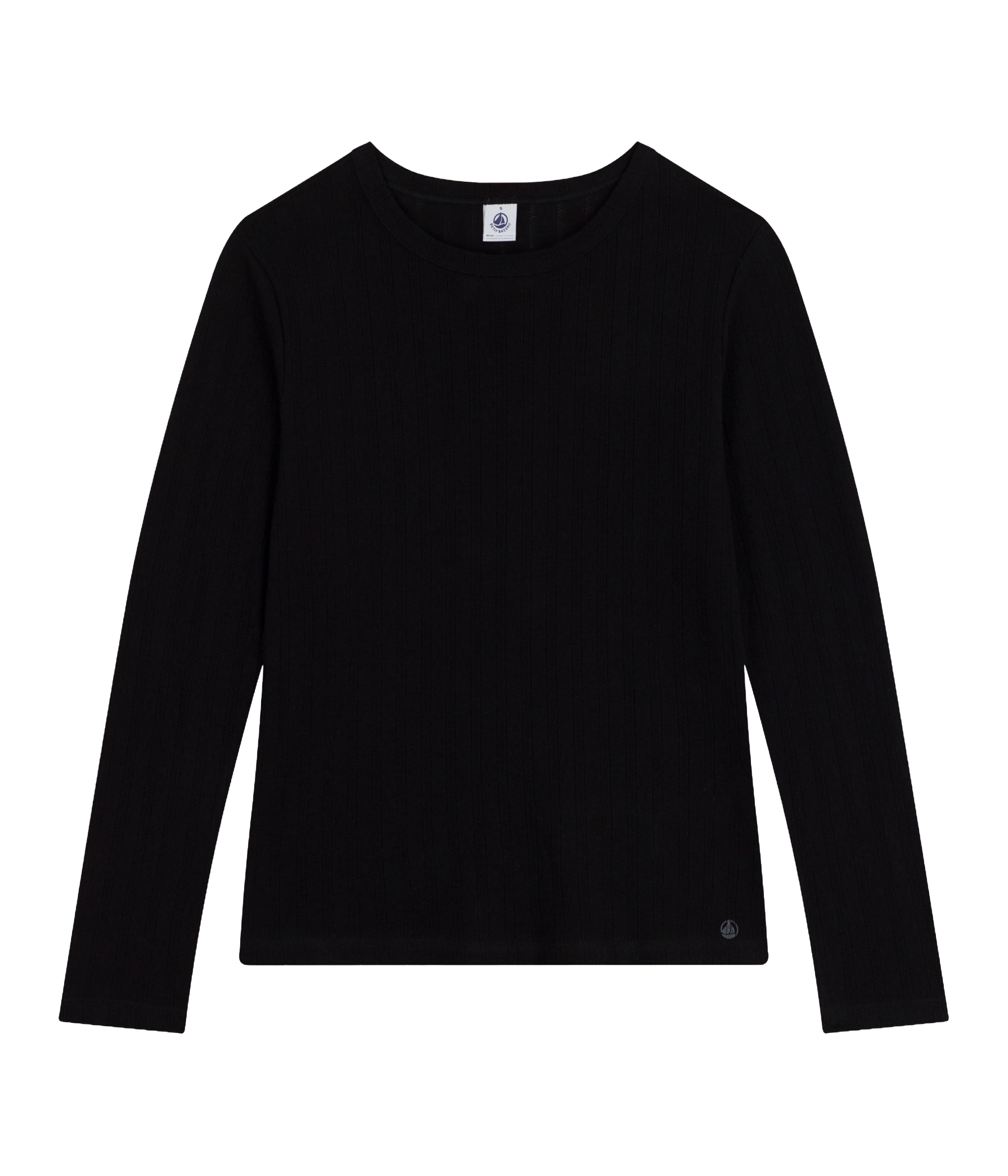 Fitted cotton t-shirt PETIT BATEAU Black