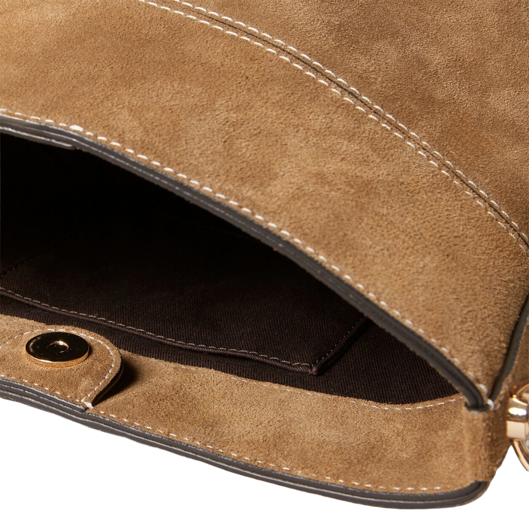 Beuteltasche aus Veloursleder CLAUDIE PIERLOT Beige