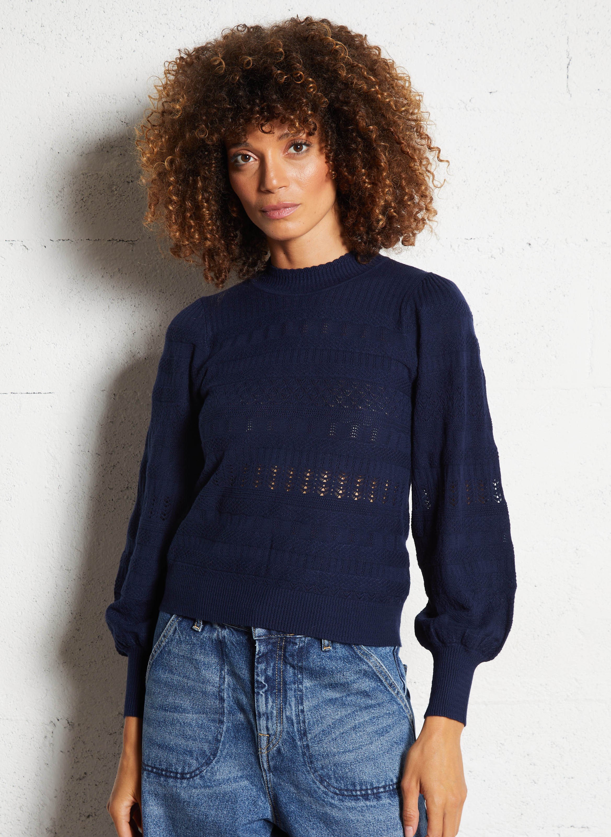 High-neck sweater PETITE MENDIGOTE Blue
