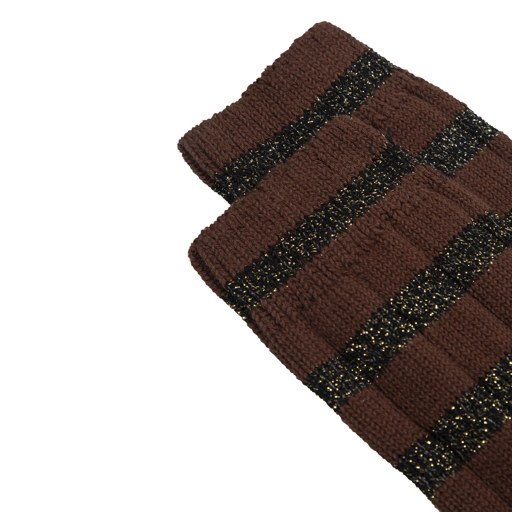 Chaussettes en coton mélangé rayé ANT45 Marron