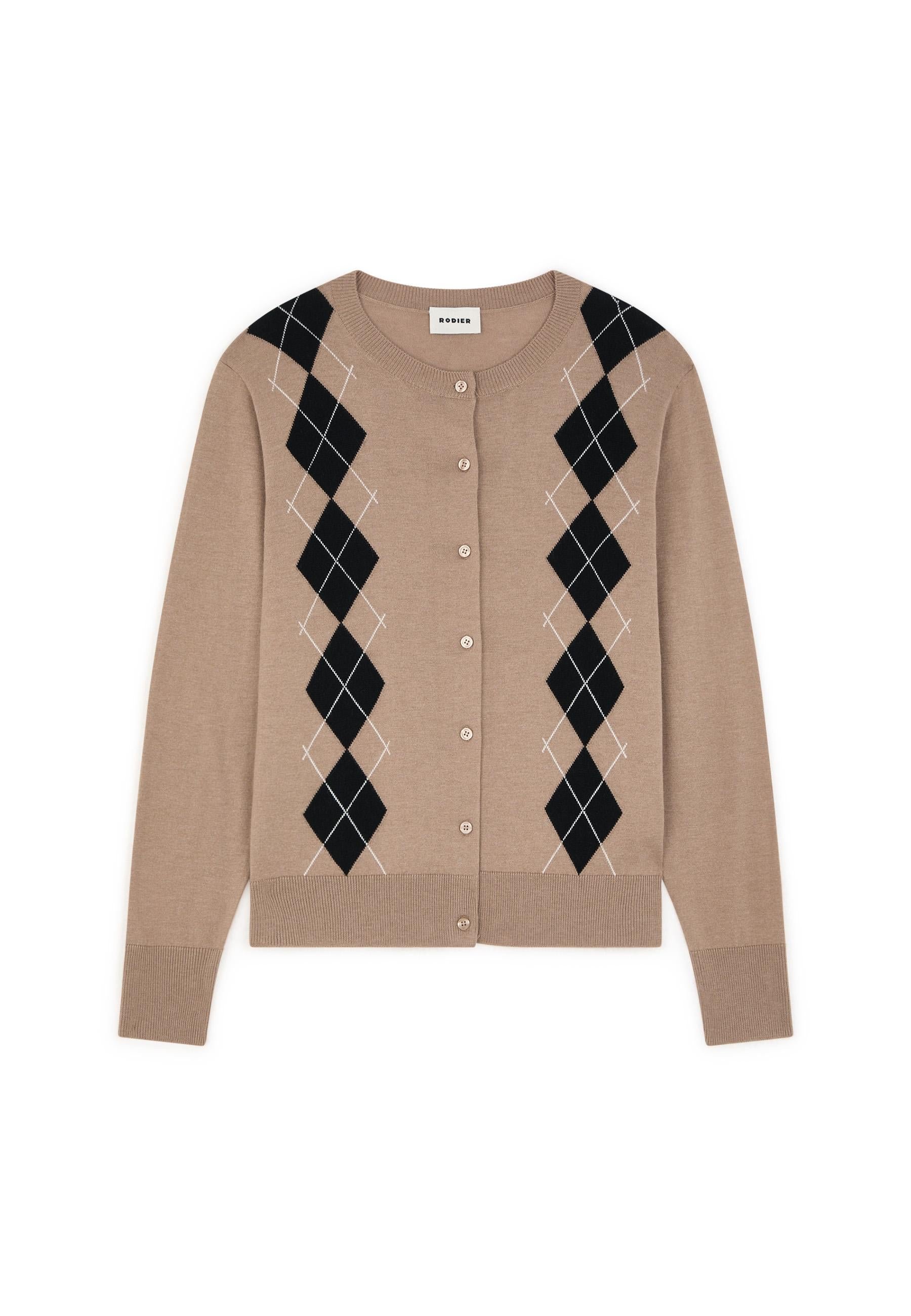 Jacquard cardigan RODIER Brown