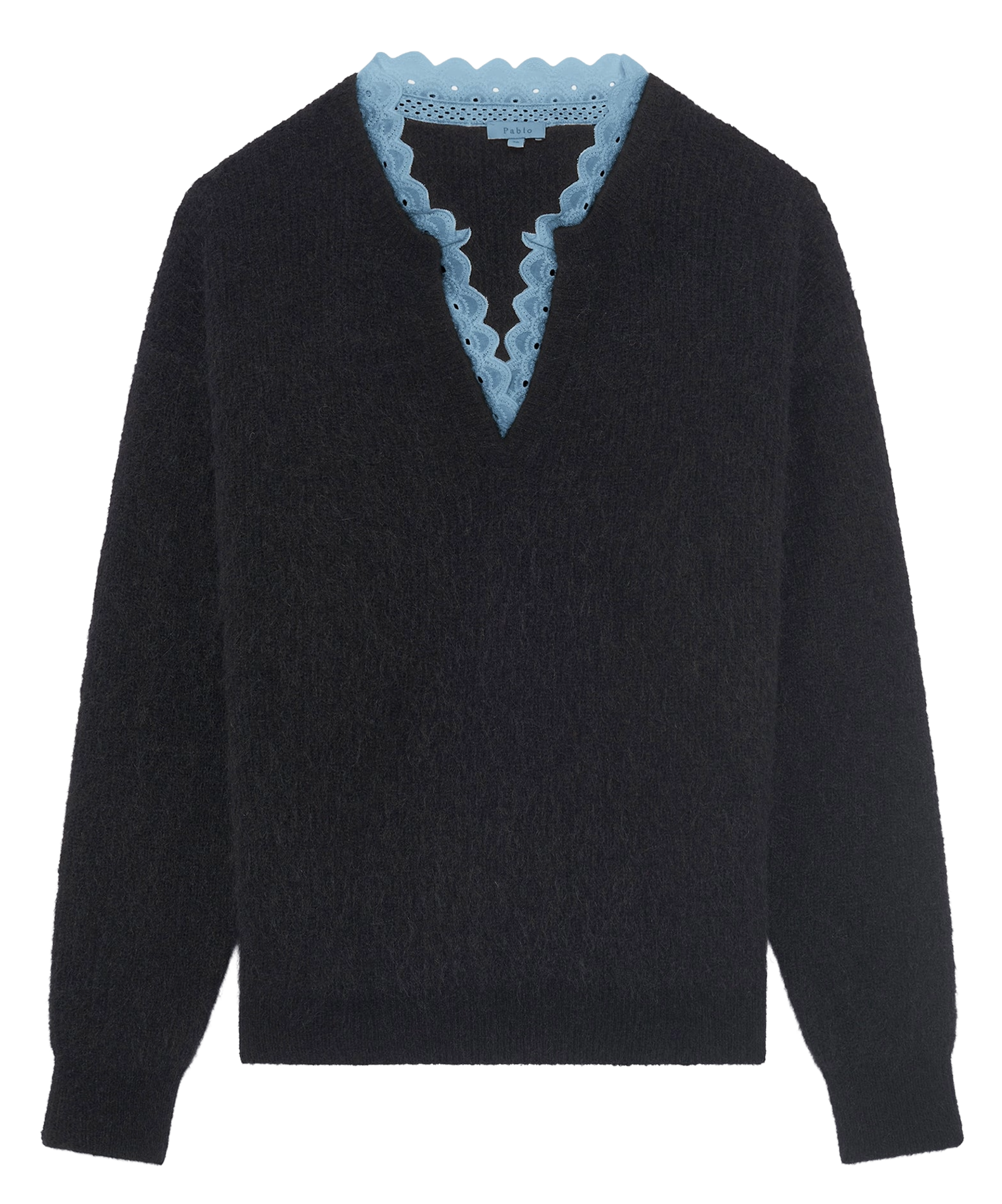 Pull col tunisien PABLO Noir