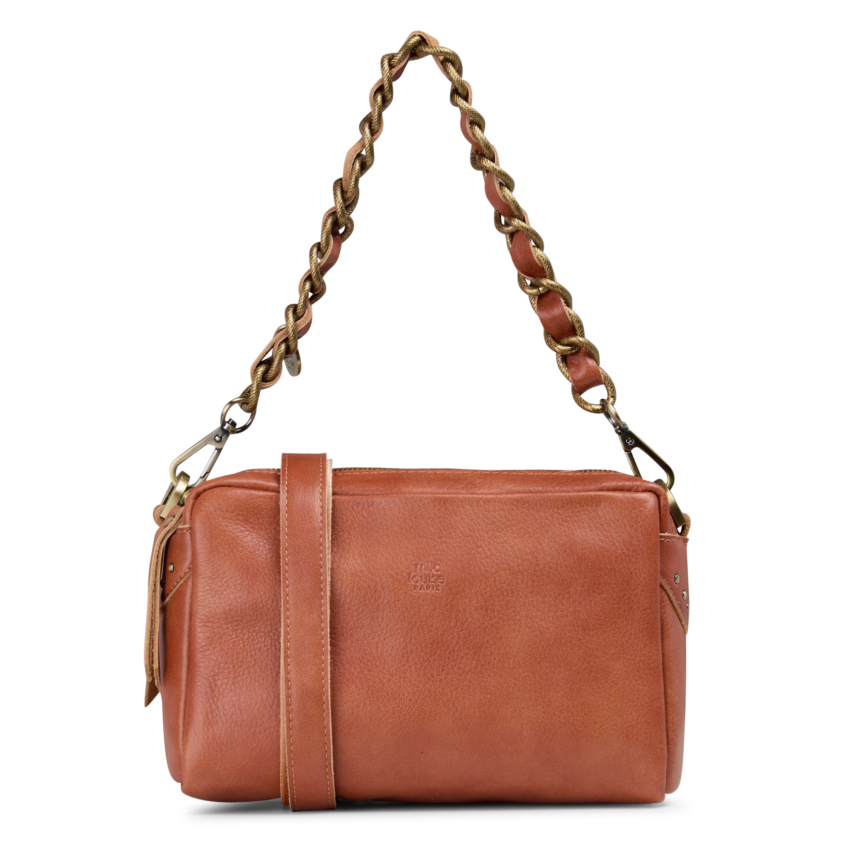 Dori leather shoulder bag MILA LOUISE Brown