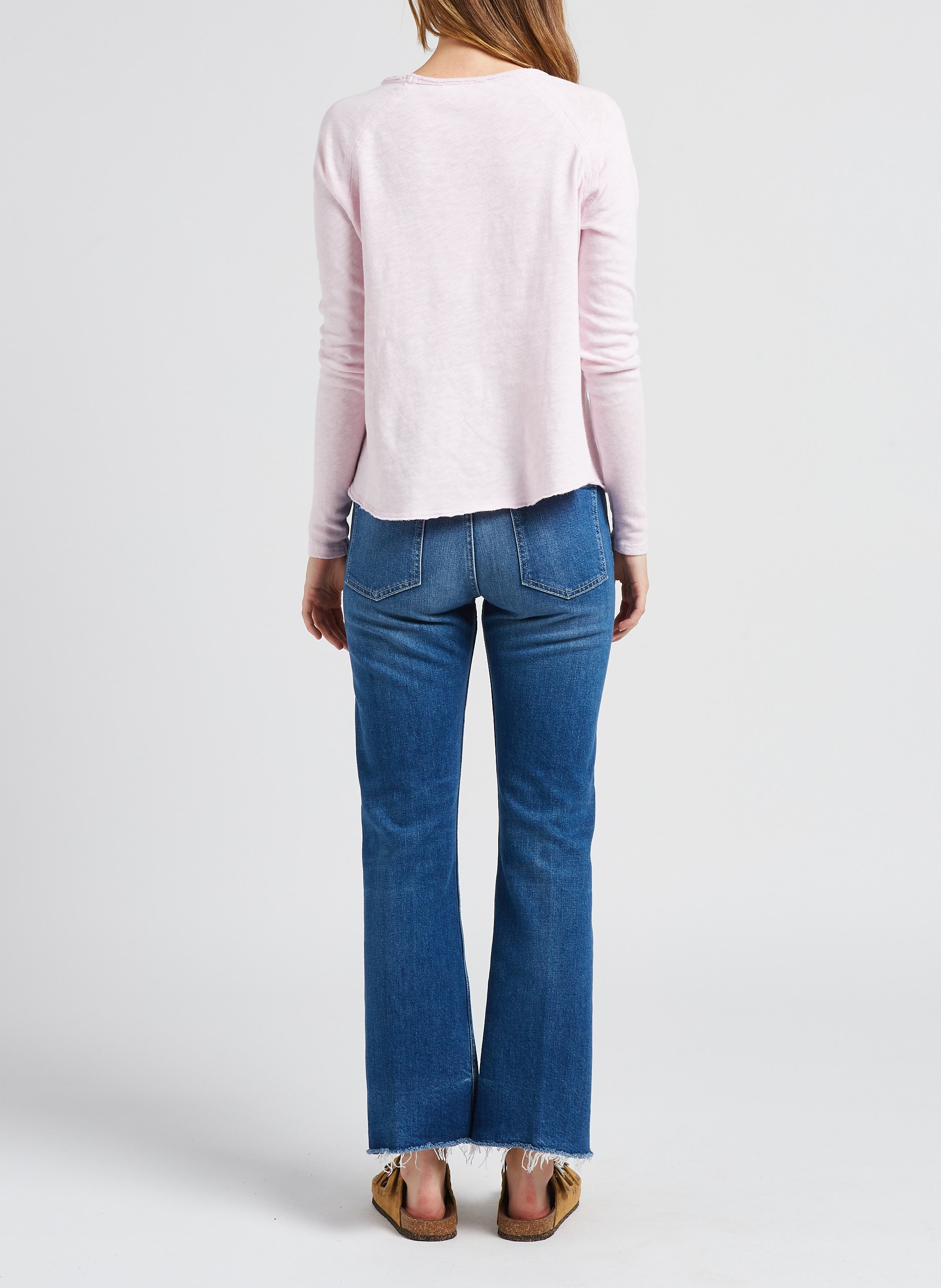 Tee-shirt col rond en coton AMERICAN VINTAGE Rose