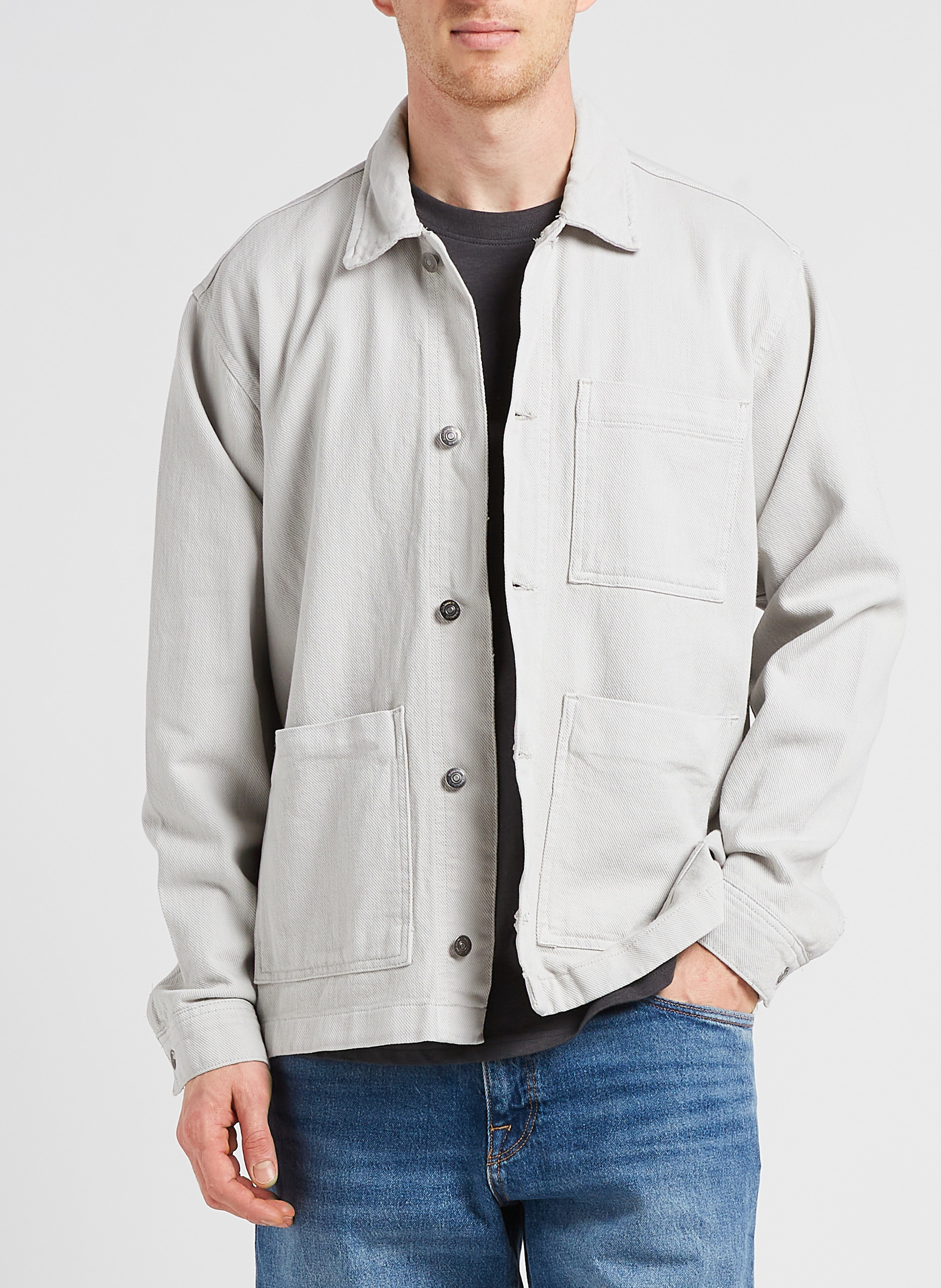 Spijkerjasje van biokatoen MINIMUM Wit