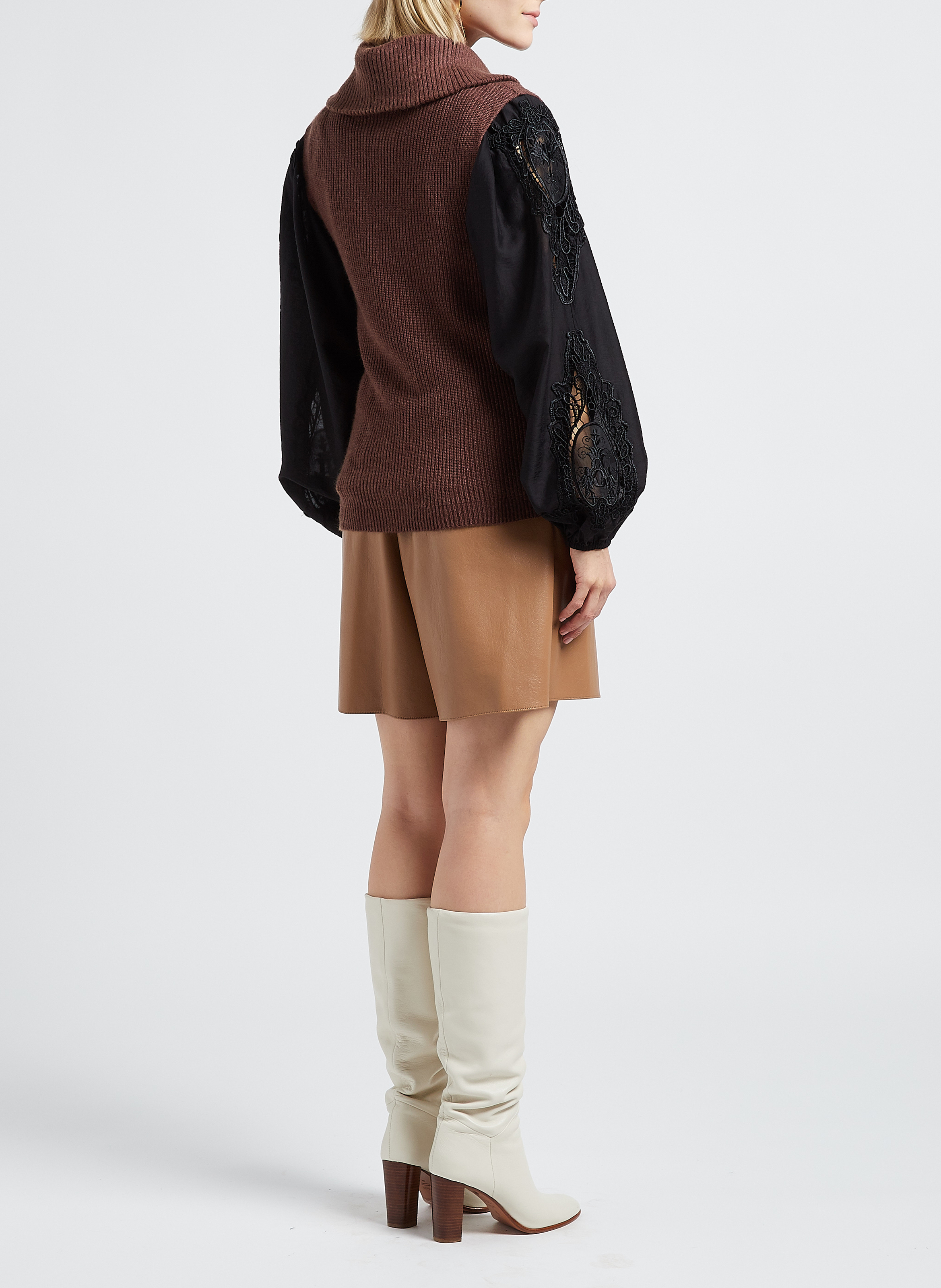 Pullunder mit Troyer-Kragen VILA Braun