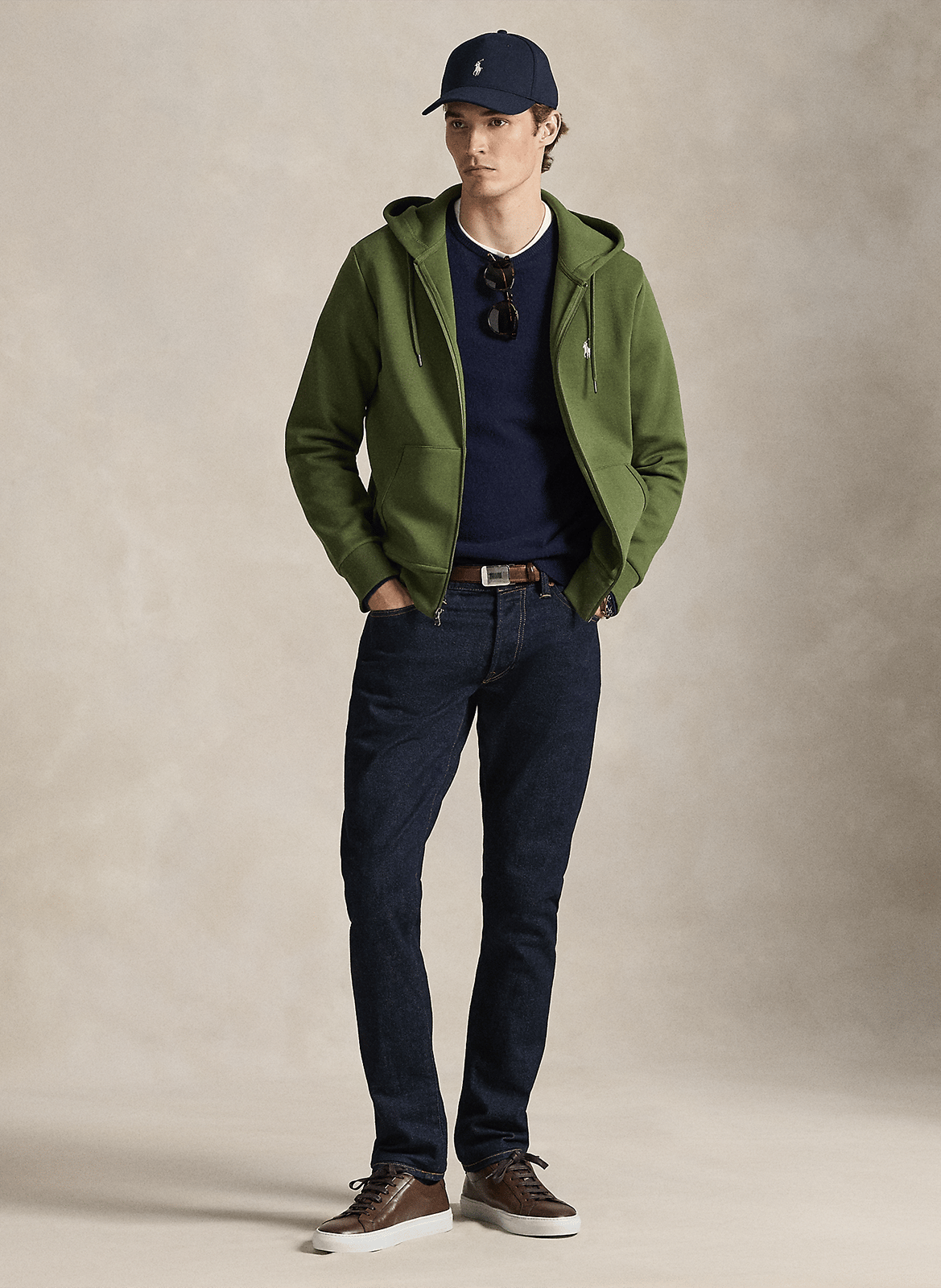 Sweat zippé à capuche POLO RALPH LAUREN Vert