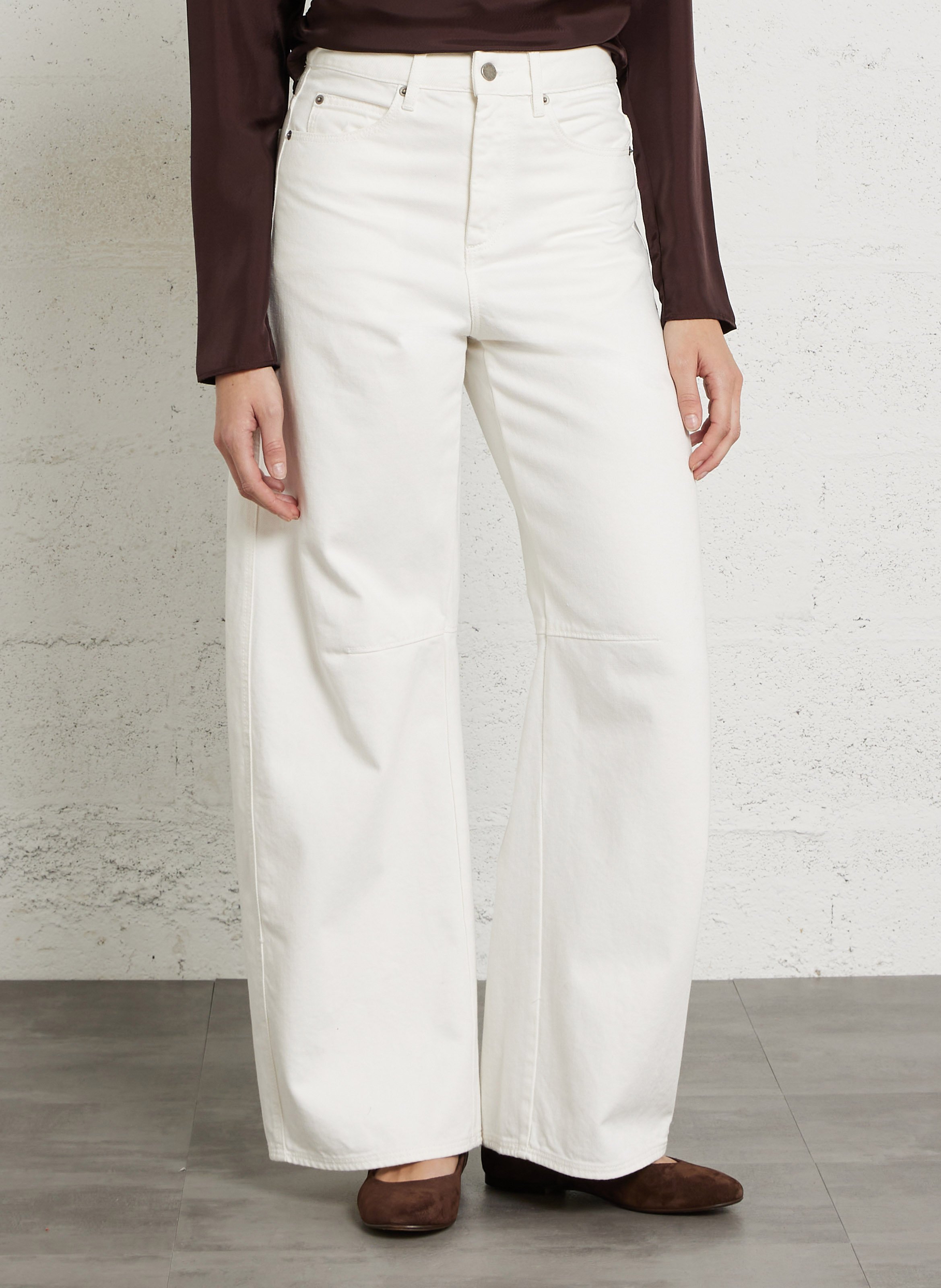 Katoenen ballonjeans SOEUR Wit