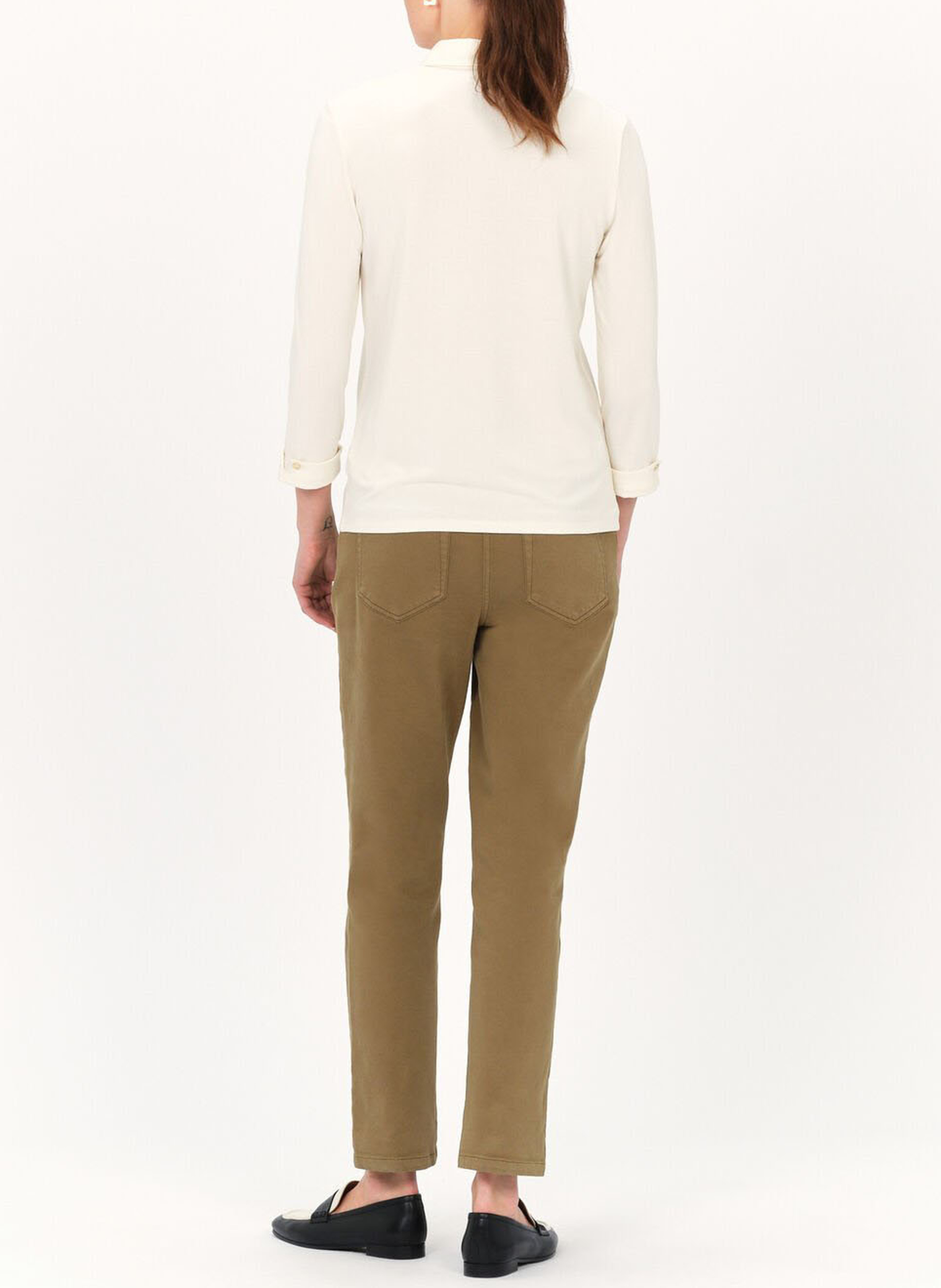 Gerade geschnittenes T-Shirt mit klassischem Kragen CAROLL Beige