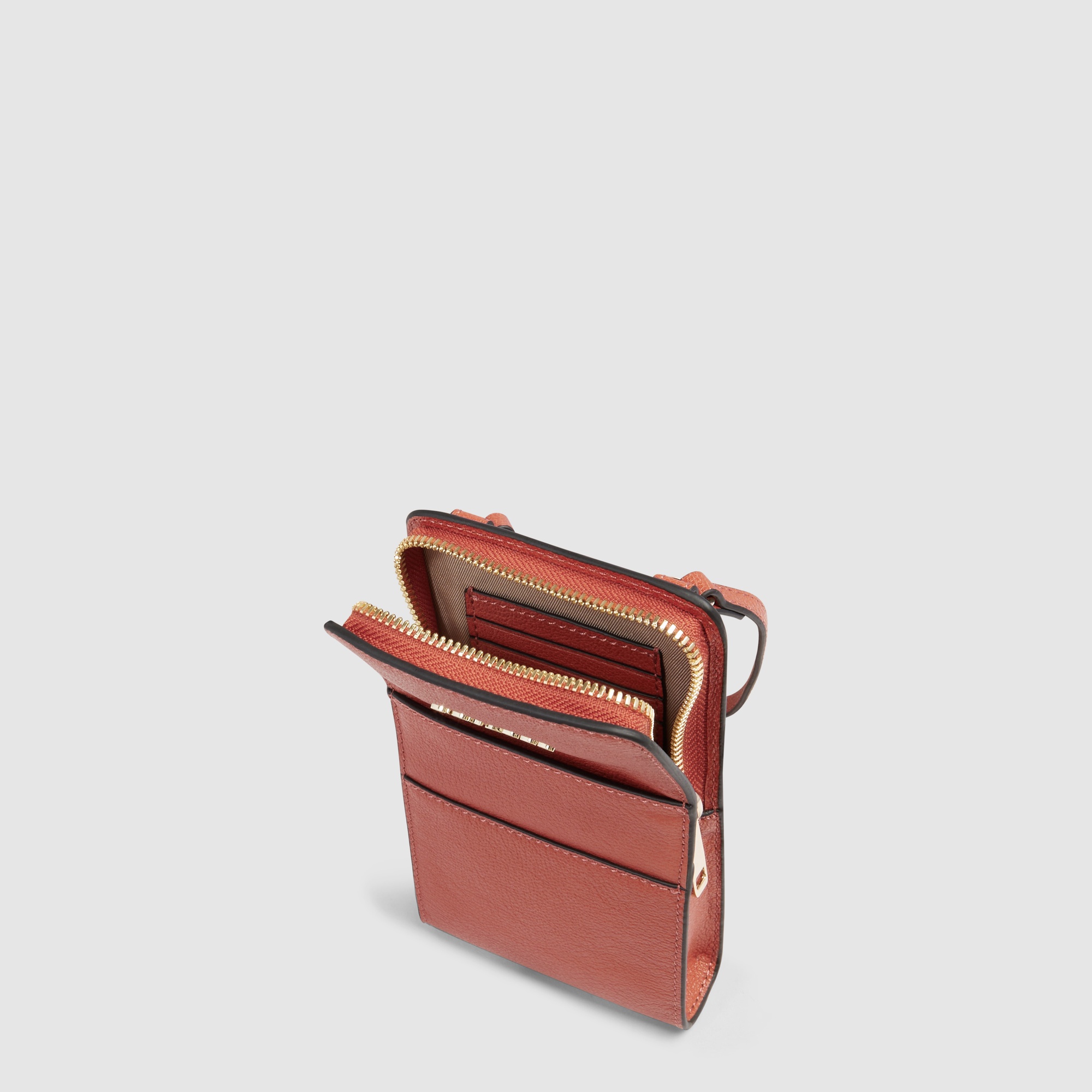 Pochette pour téléphone tour du cou PIQUADRO Orange