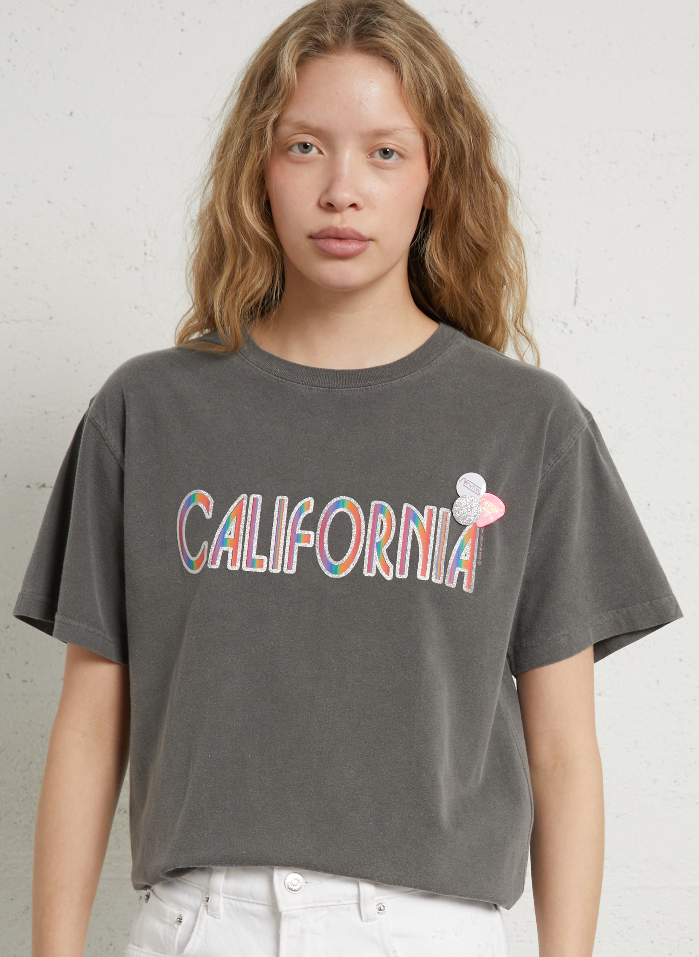 Tee-shirt droit col rond en coton NEWTONE Gris