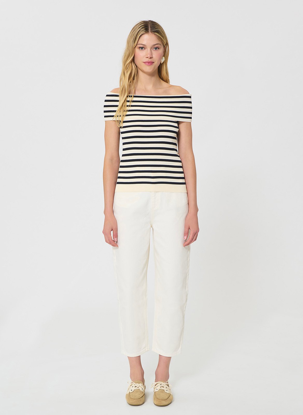 Top met ribbeltextuur TARA JARMON Blauw