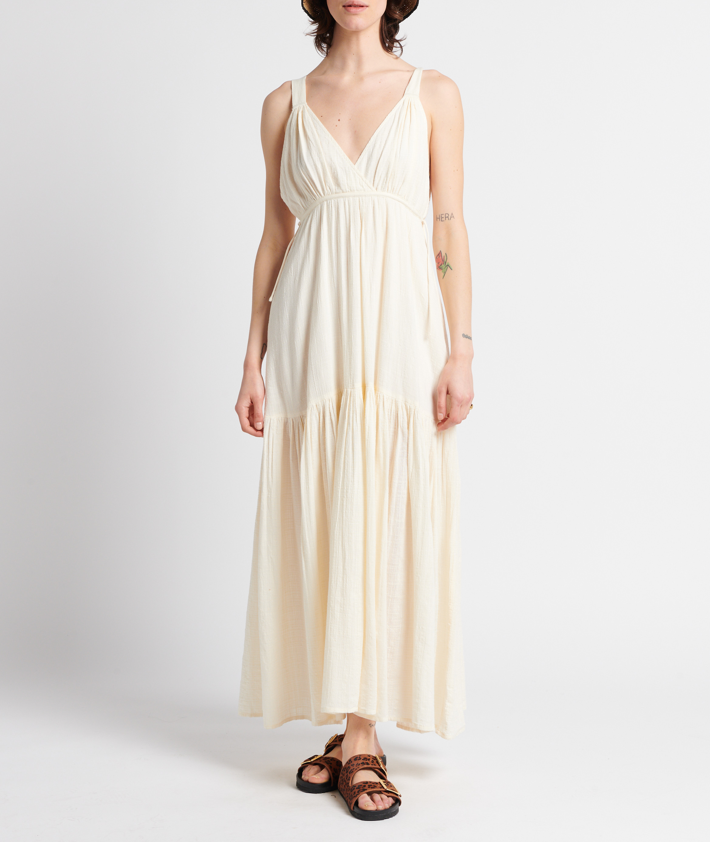 Robe longue droite à bretelles SWILDENS