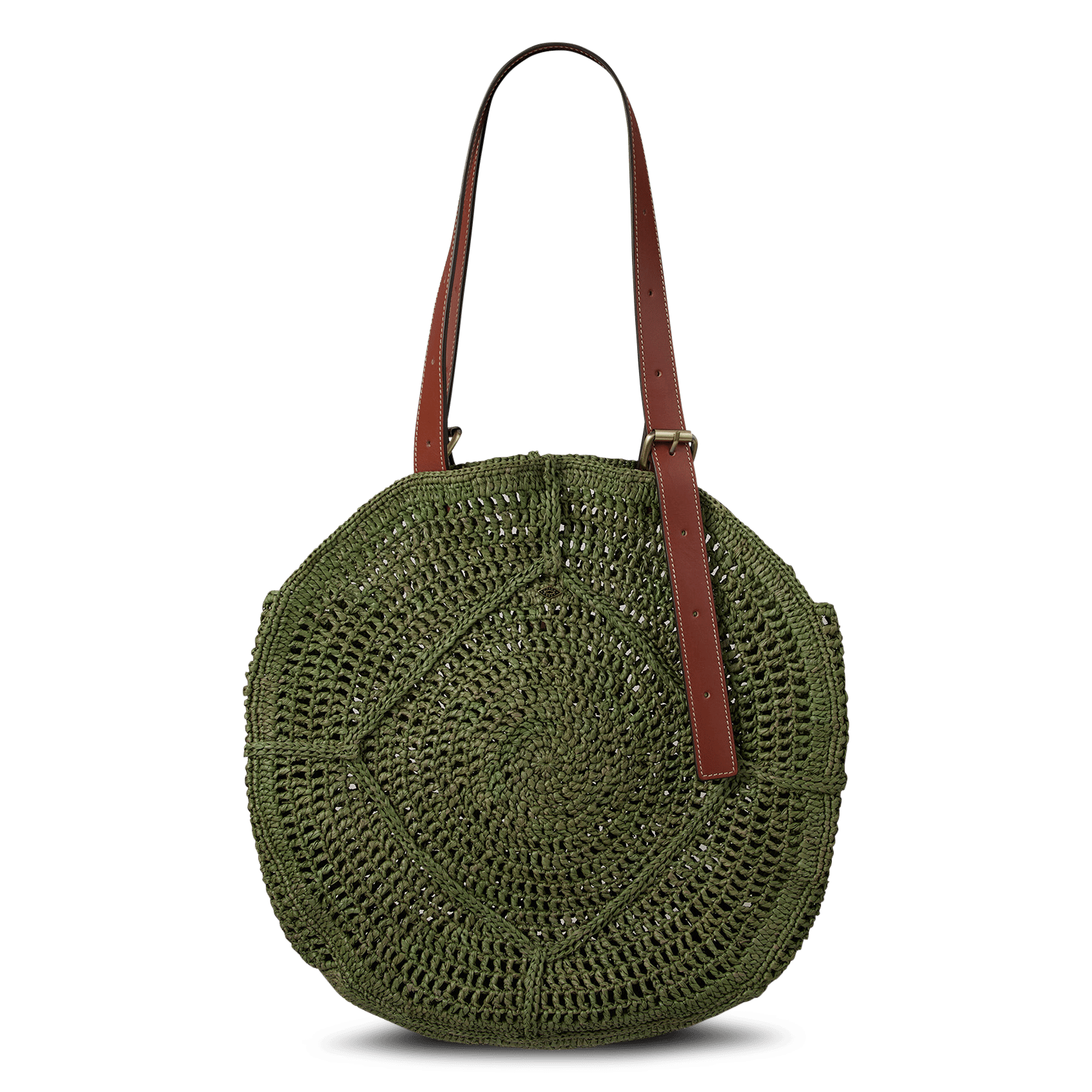 Panier en raphia BA&SH Kaki
