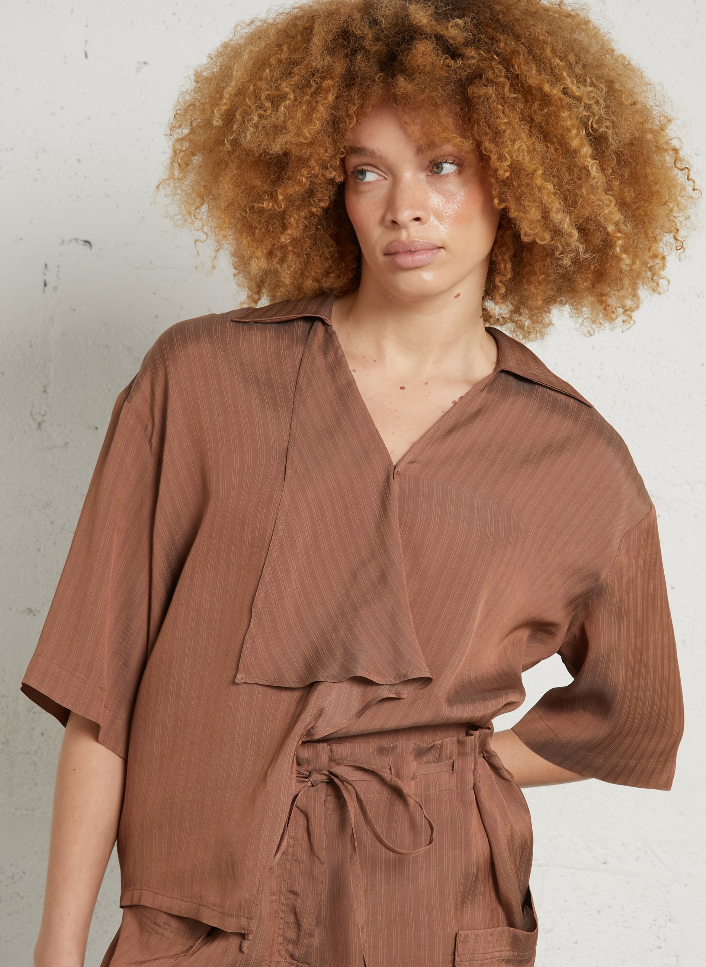 Gestreiftes Hemd MARGAUX LONNBERG Orange