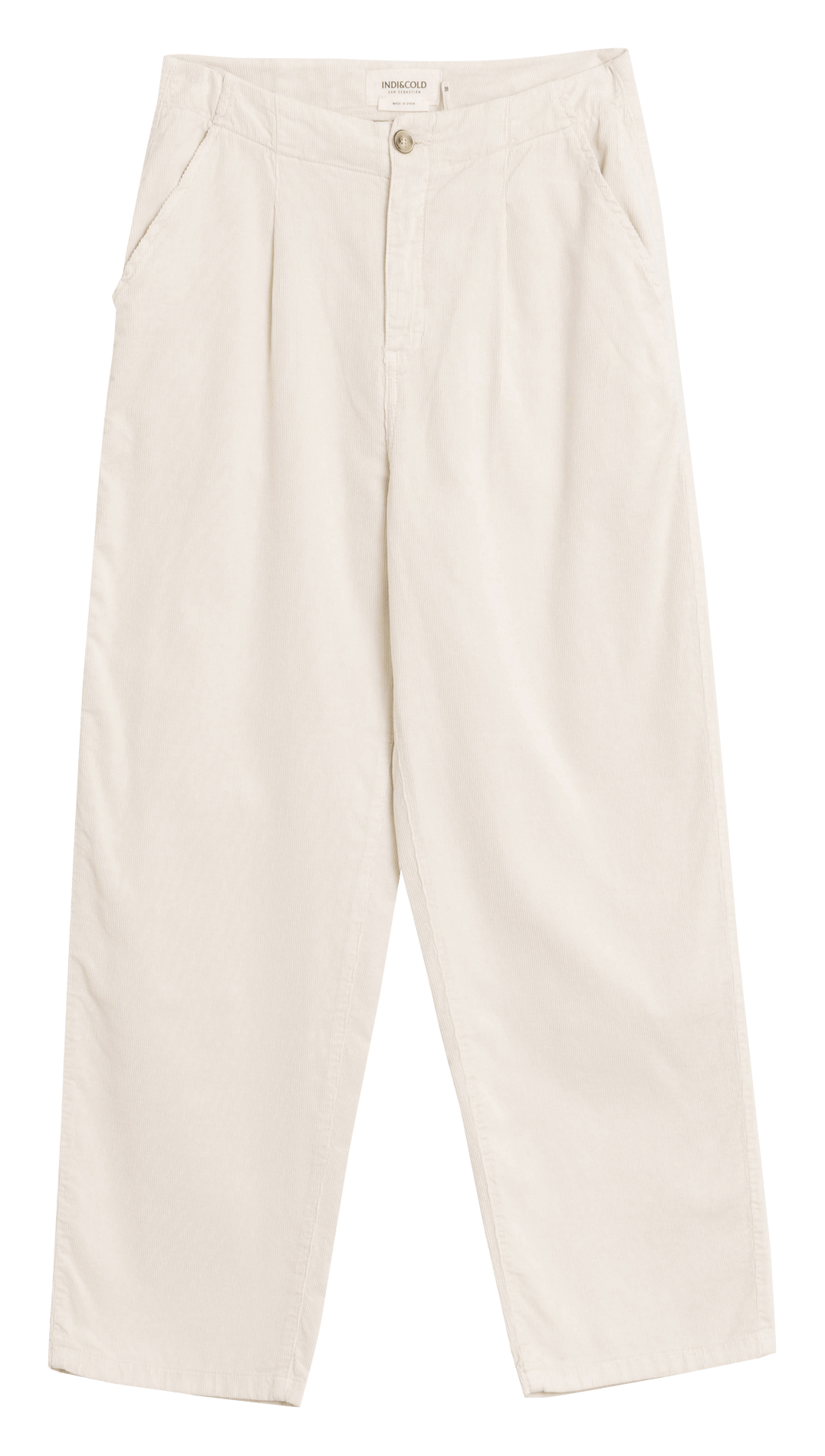 Wide-leg organic cotton pants INDI & COLD Beige
