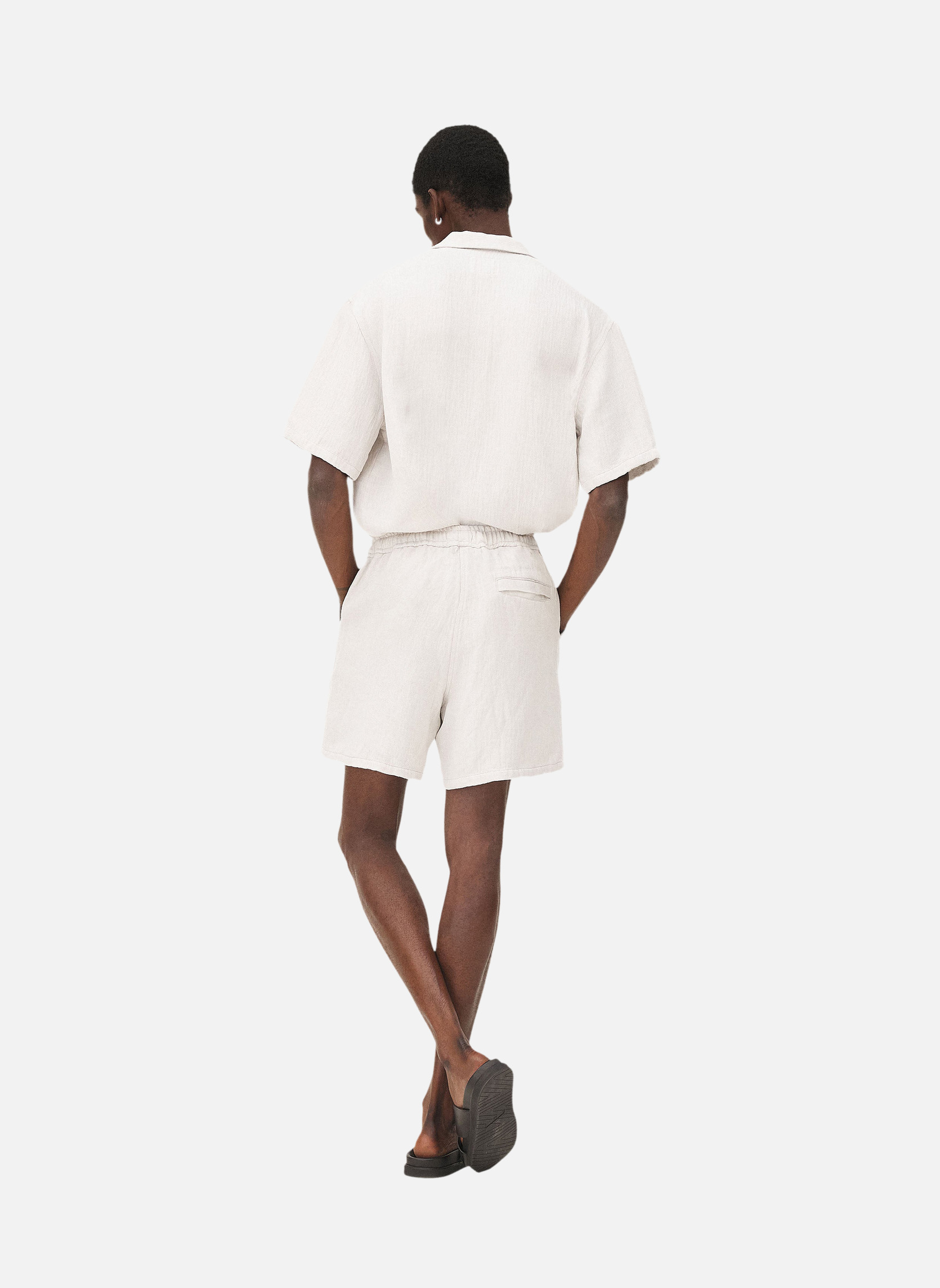 Elasticized shorts MALIBU LIGHT GREY Noyoco Grey