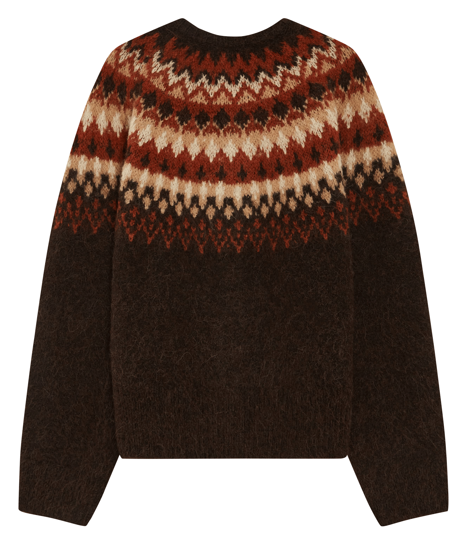 Cardigan droit à motif jacquard GRACE ET MILA Marron