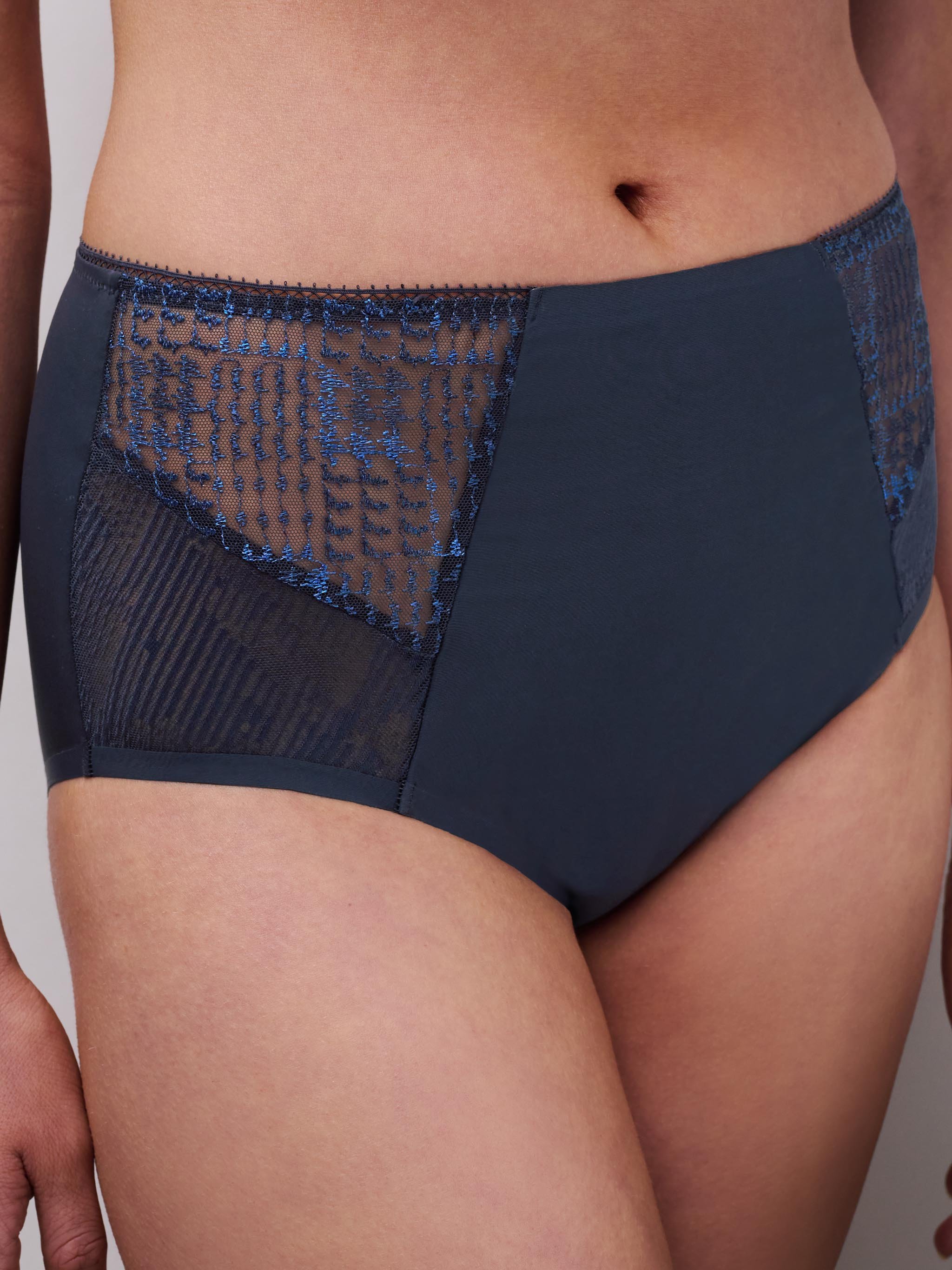High-waisted lace panties | Blue CHANTELLE Women