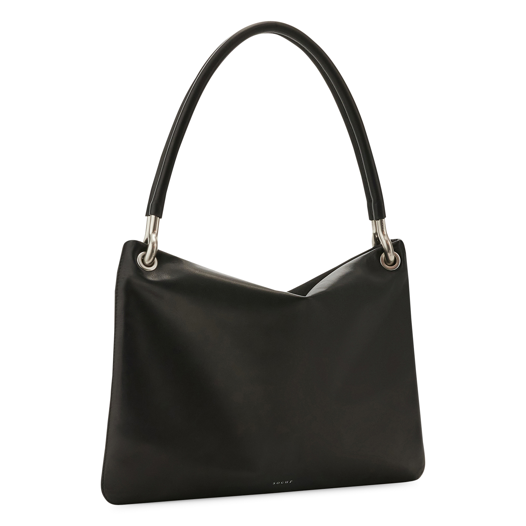 Sac porté épaule en cuir SOEUR Schwarz
