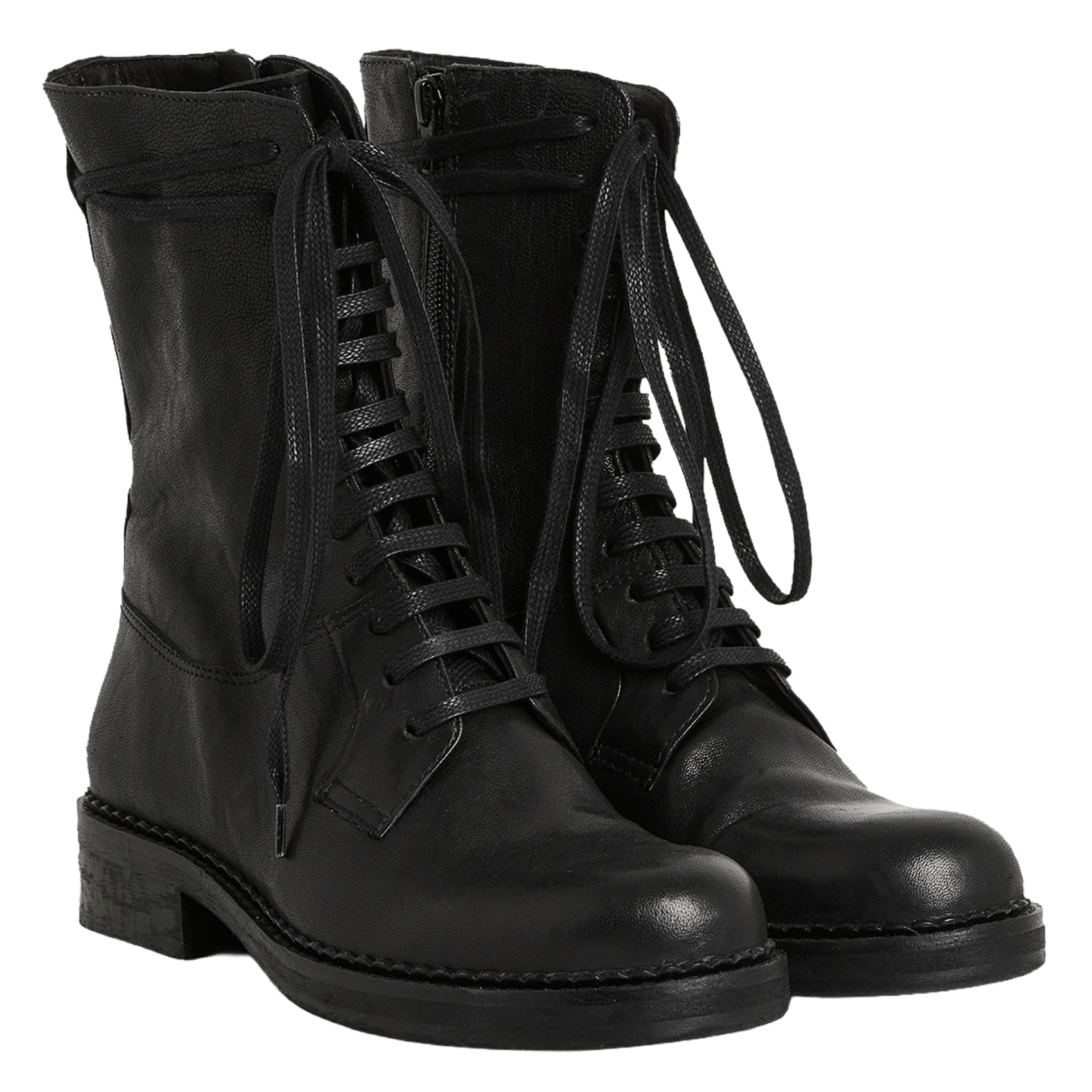 Lace-up leather ankle boots COTELAC ACOTE Black