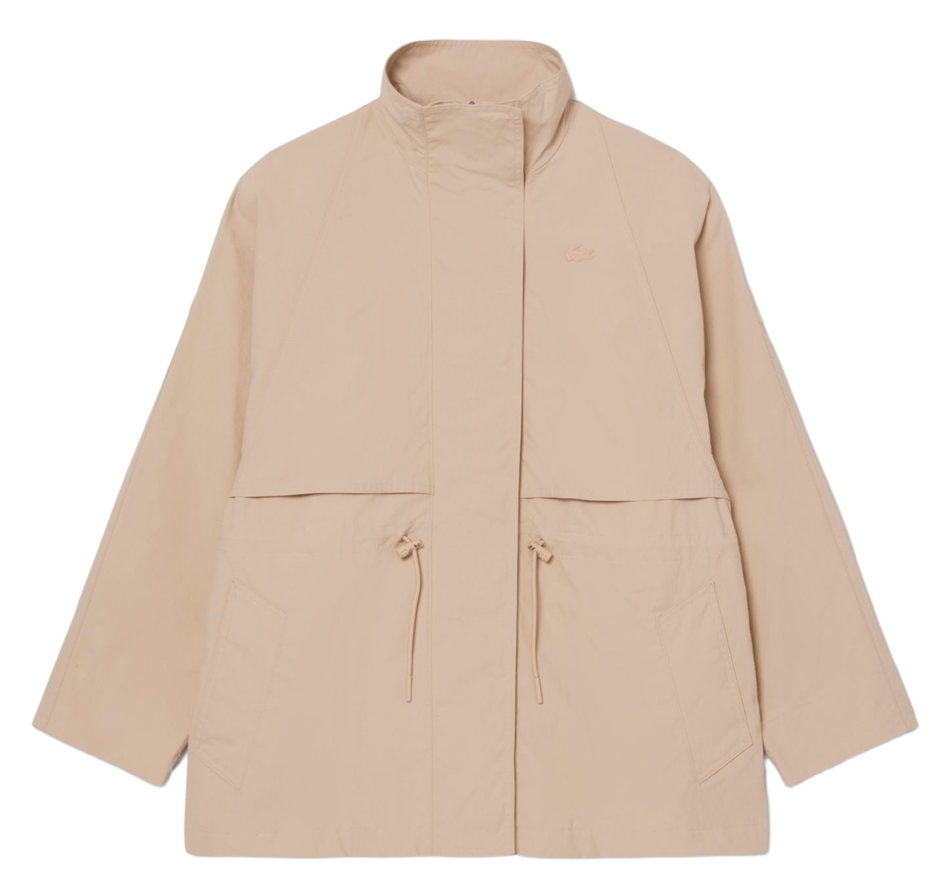 Gerader Parka mit Stehkragen, wasserabweisend. LACOSTE Braun