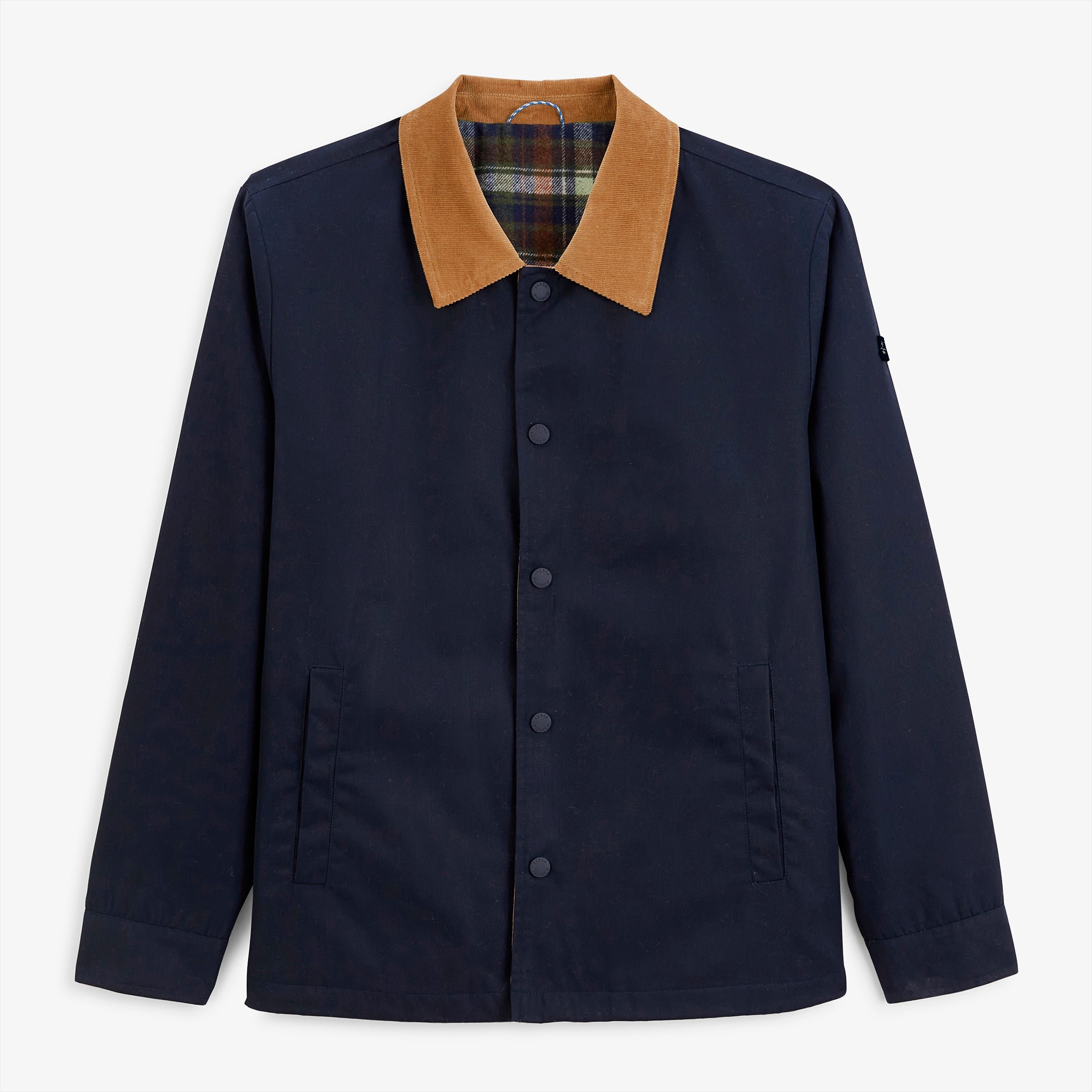 Blue DAN water-repellent jacket with corduroy collar SBPLAY SERGE BLANCO Blue