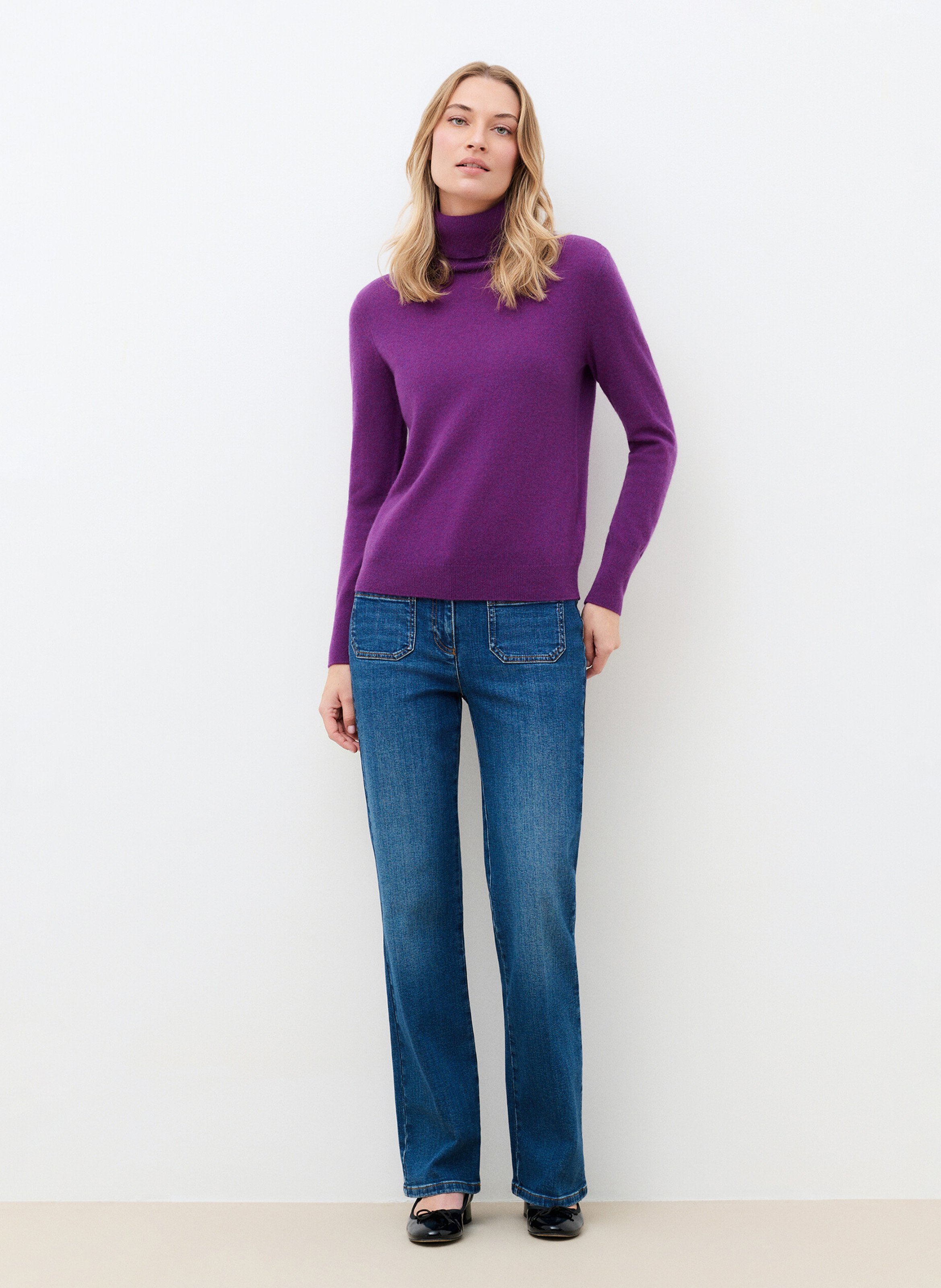 Rollkragenpullover aus Kaschmir | Violett CAROLL Damen