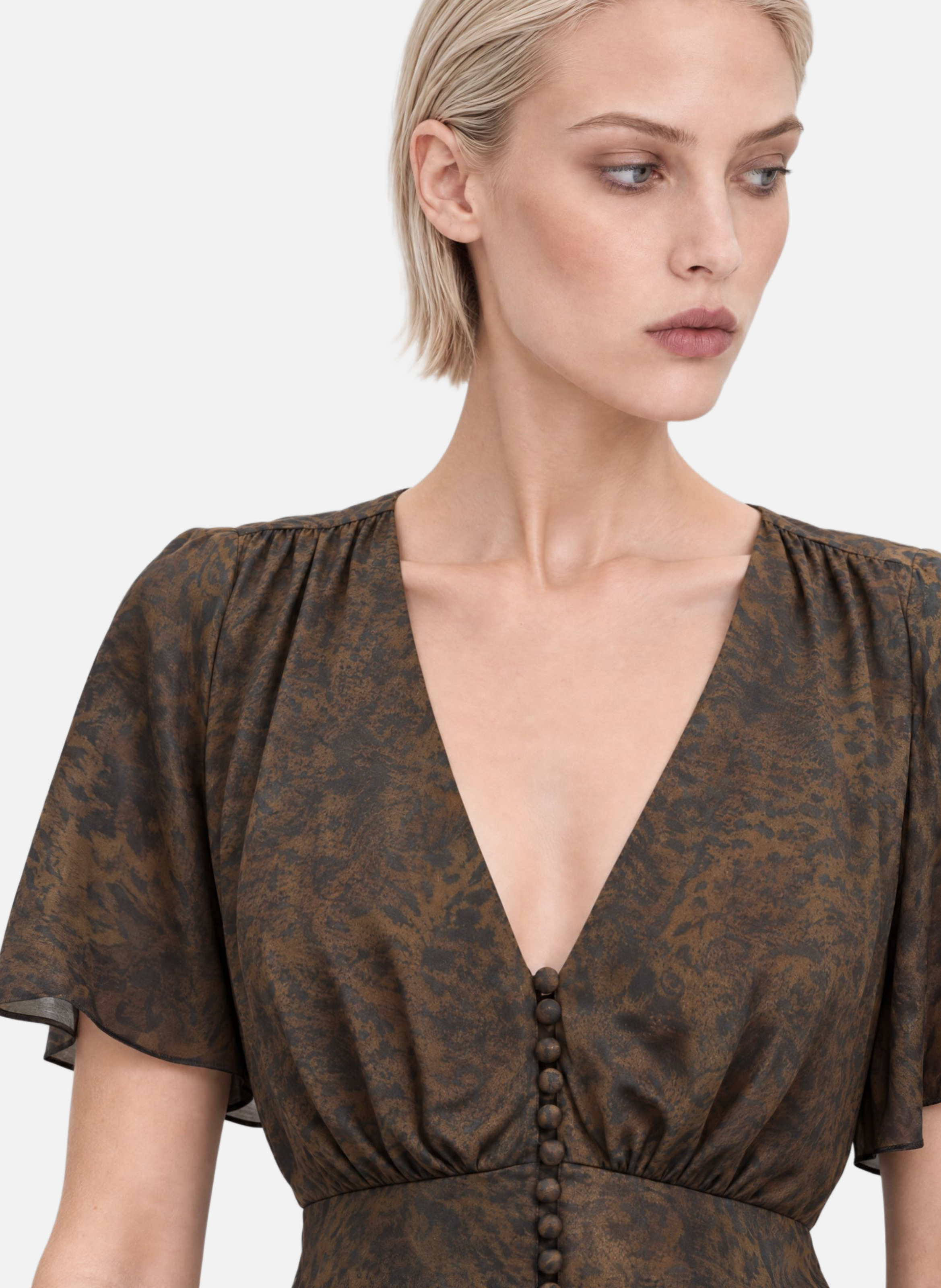Long leopard-print dress THE KOOPLES Multicolored