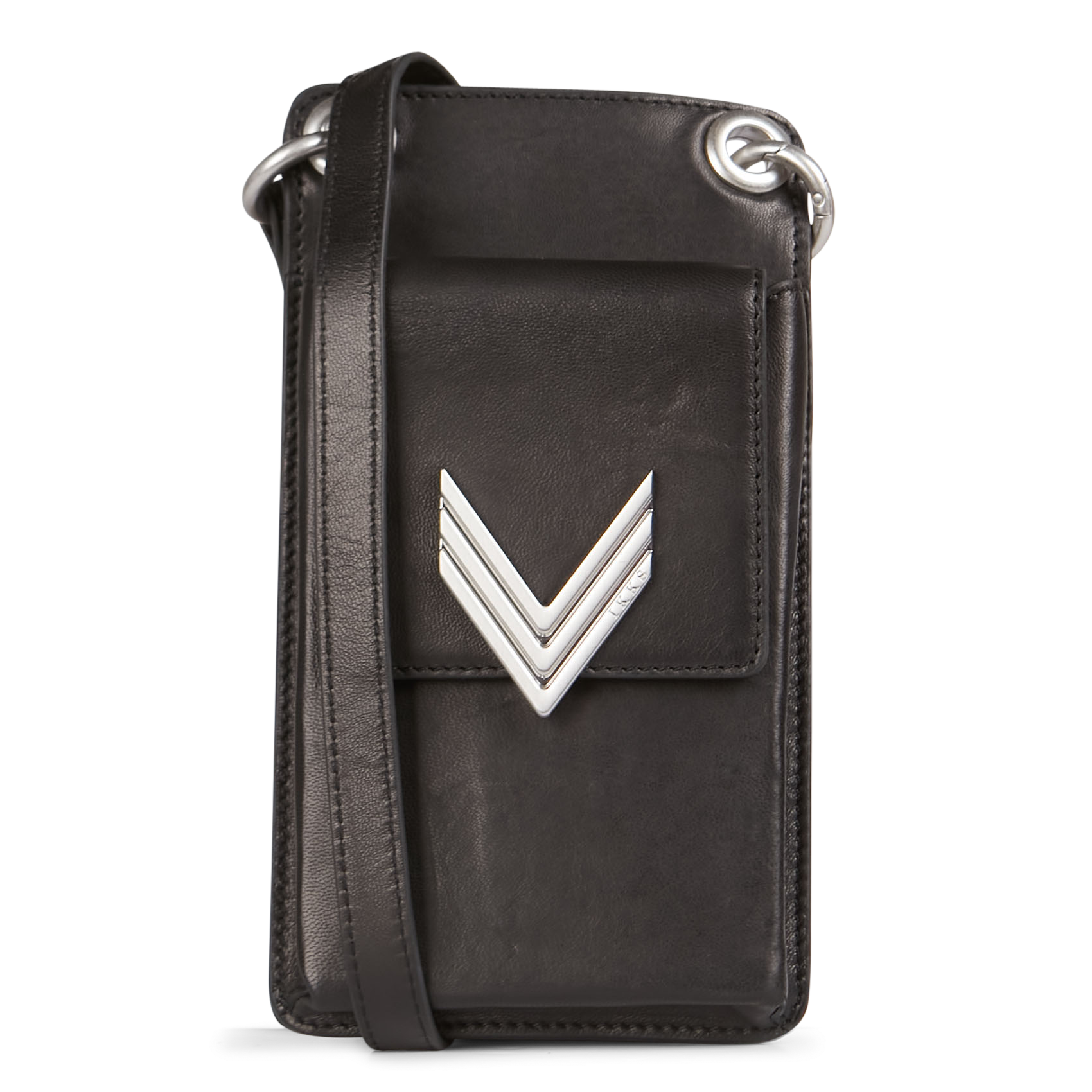 Multifunction leather clutch IKKS Black