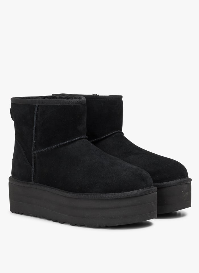 Bottines Compens es En Cuir W Classic Mini Platform Black Ugg