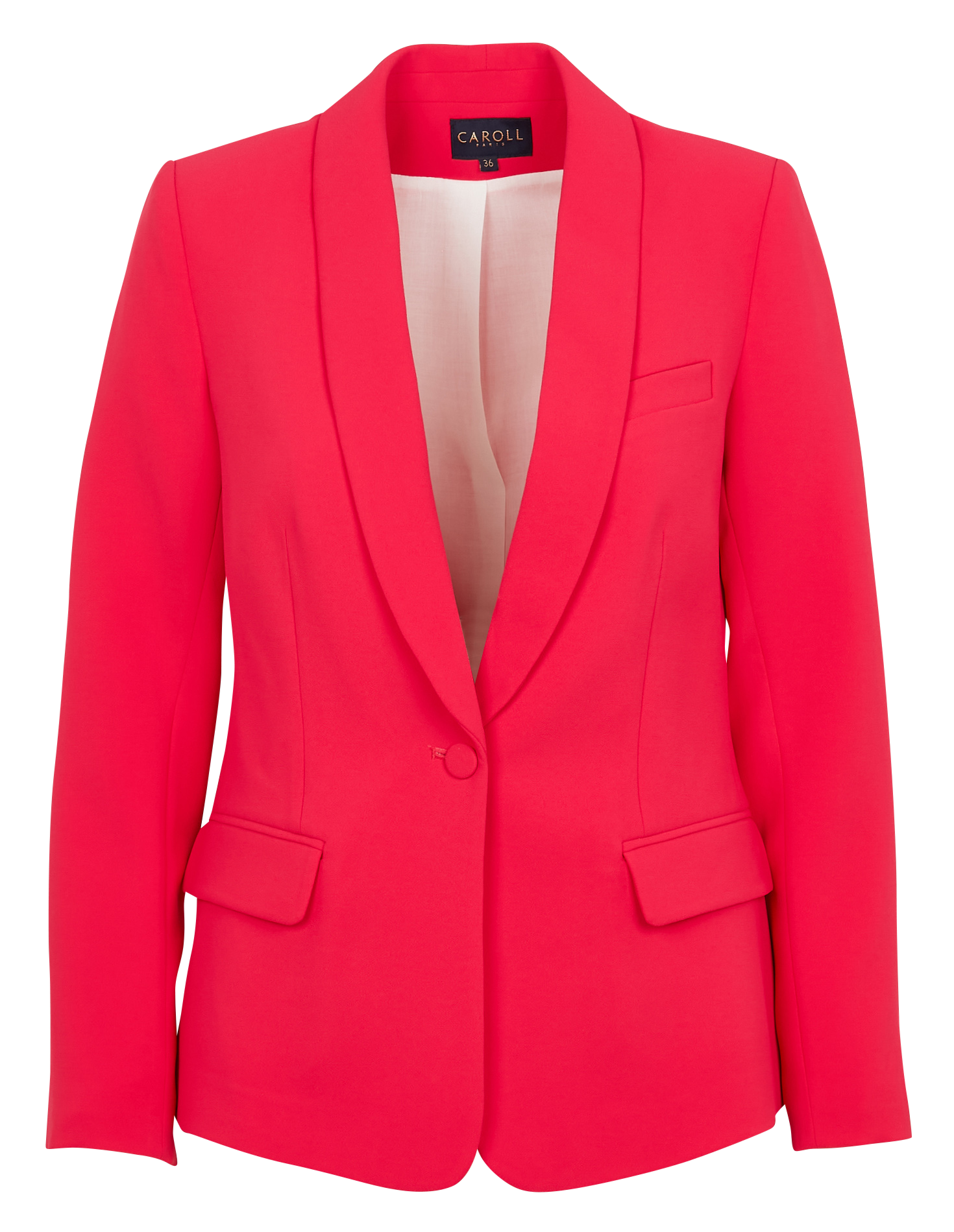 Veste cintrée col châle 241v-Vjanis Rouge Caroll Femme Place
