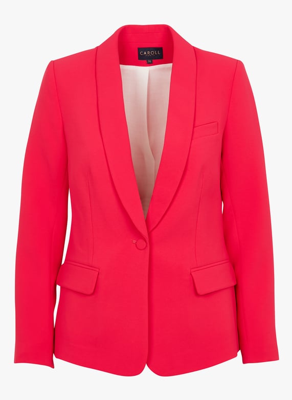 Veste cintrée col châle 241v-Vjanis Rouge Caroll Femme Place