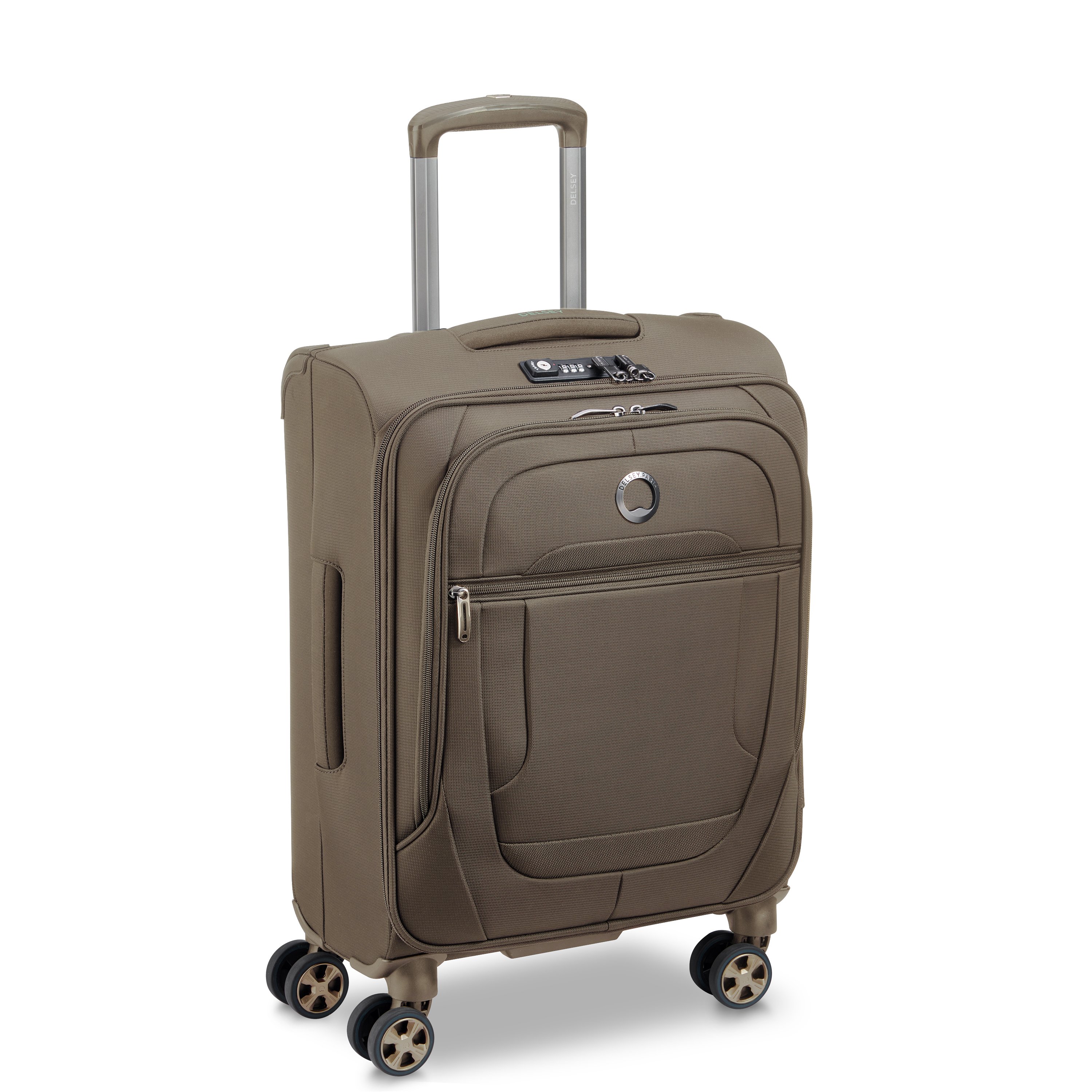 Soft cabin suitcase DELSEY PARIS Brown