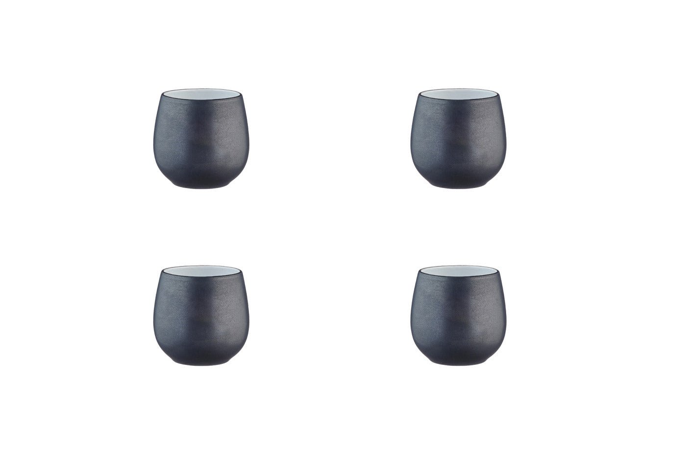Gourmet mug 40cl - 4 pieces - onyx BJORN Black